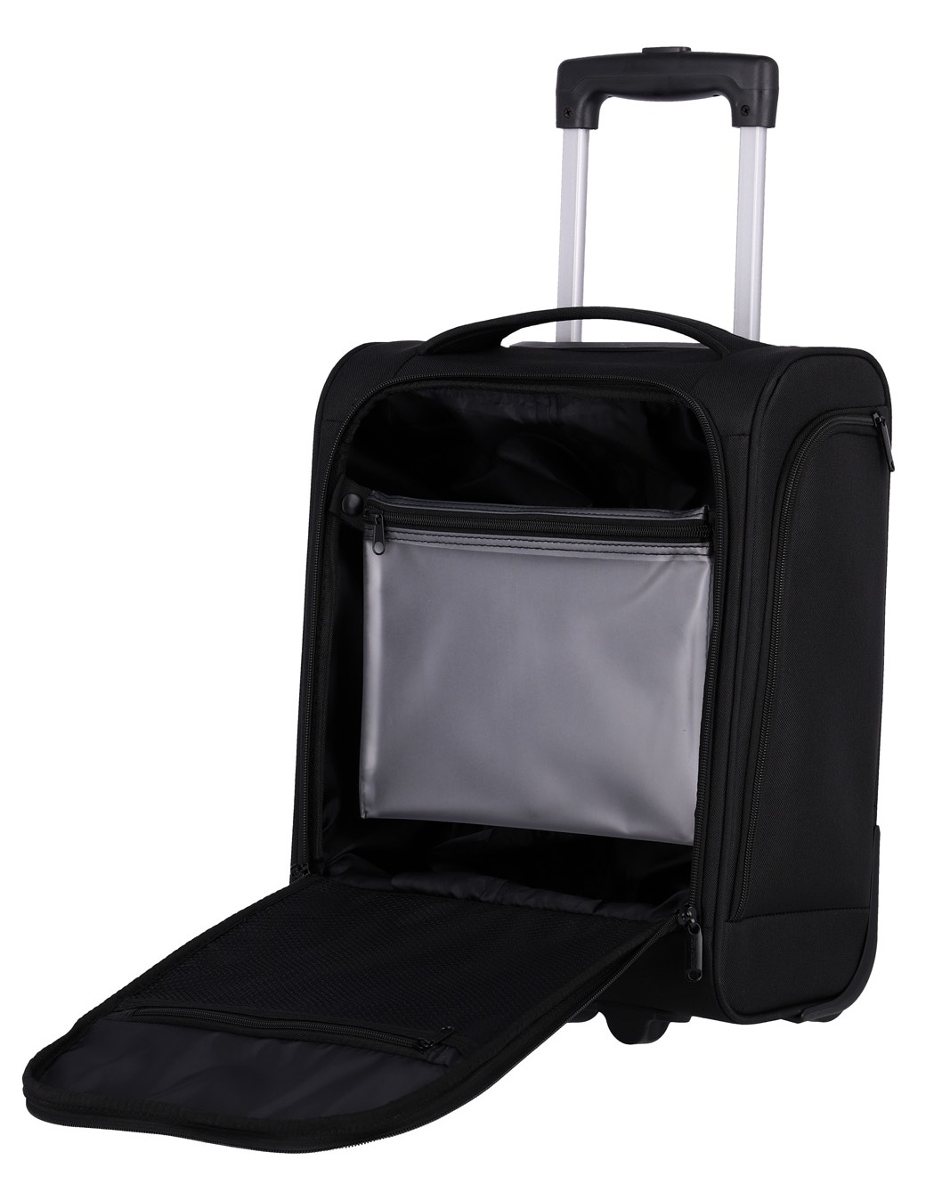 travelite Weichgepäck-Trolley »CABIN Bordtrolley Underseat Handgepäck Koffer« 28 l 2 Rollen 43 cm, Aufsteckfunktion – ideal als Unter-Sitz-Bordgepäck