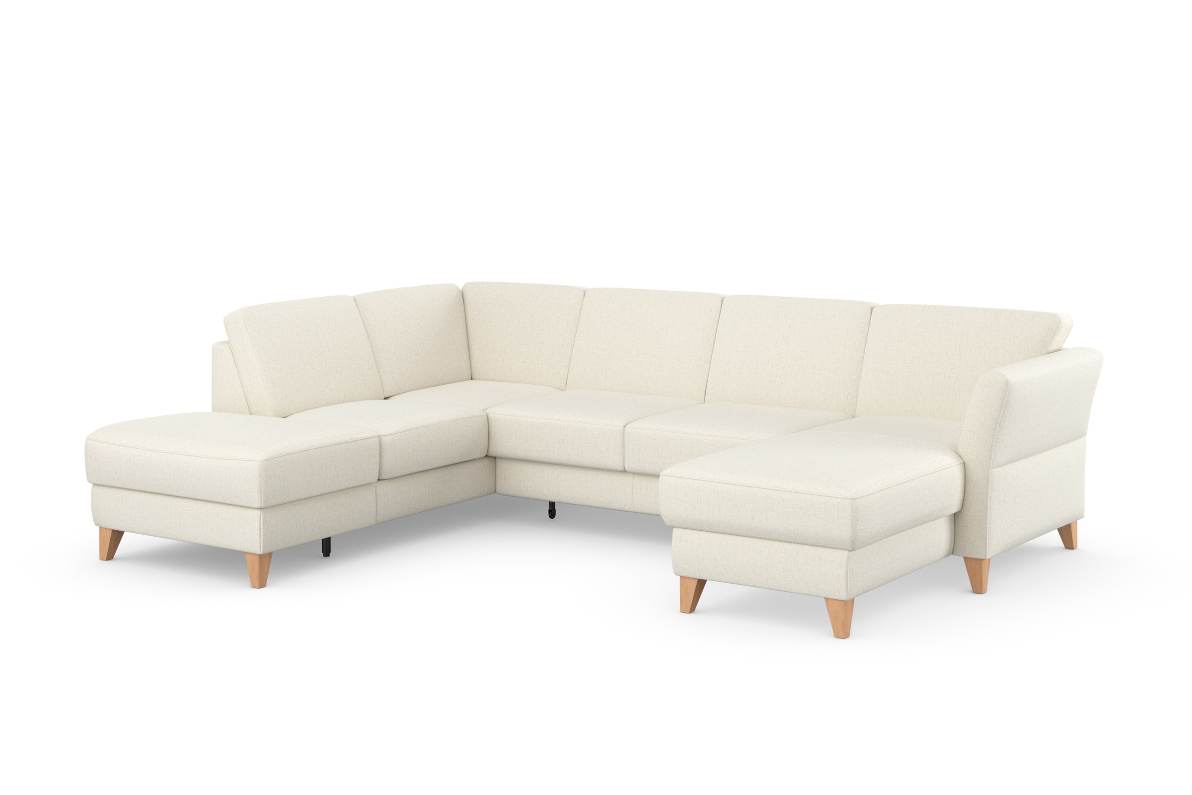 sit&more Wohnlandschaft »Visby U-Form«, wahlweise mit Bettfunktion und Stauraum, frei im Raum stellbar