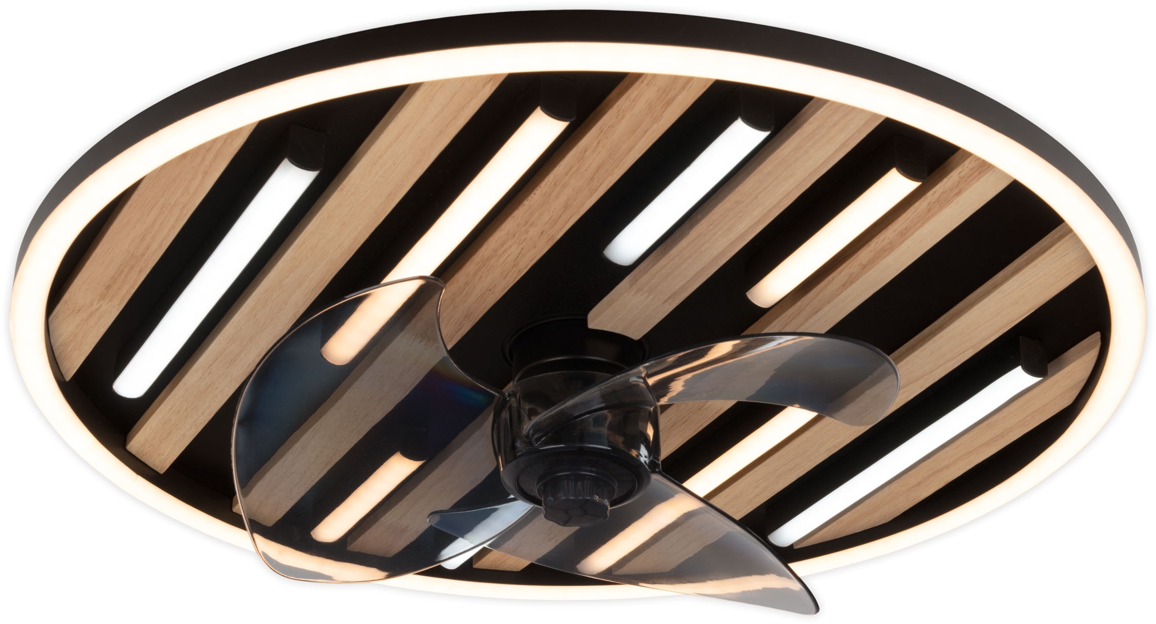 OTTO home LED Deckenleuchte »Deckenventilator Vollo« LED-Modul 1 Stk. warmweiß - kaltweiß inkl. Ventilator, dimmbar, CCT, Memory, Nachtlicht, Timer, IR-Fernbed.