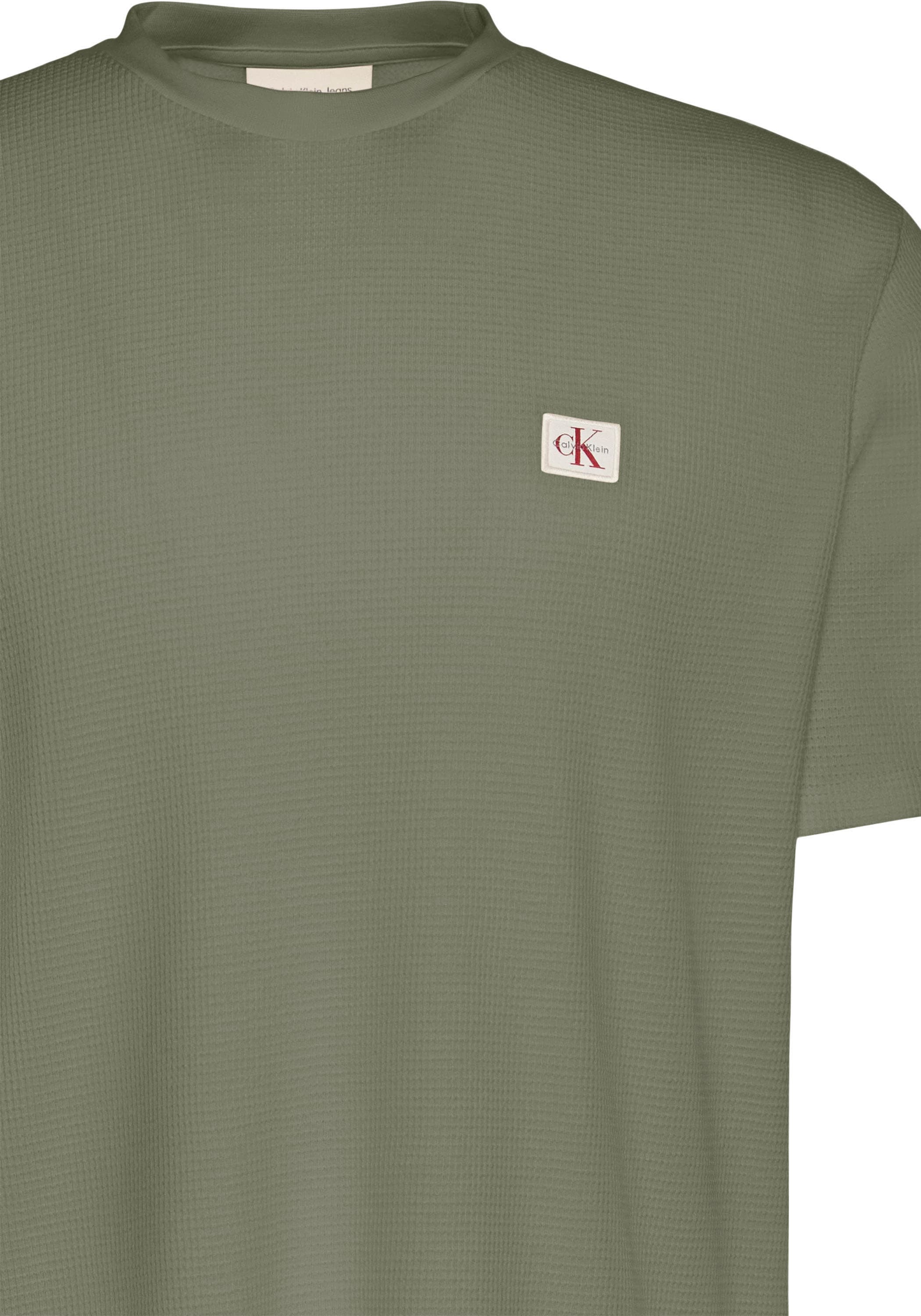 Calvin Klein Jeans T-Shirt »WAFFLE BADGE TEE« Regular fit mit Rundhalsausschnitt