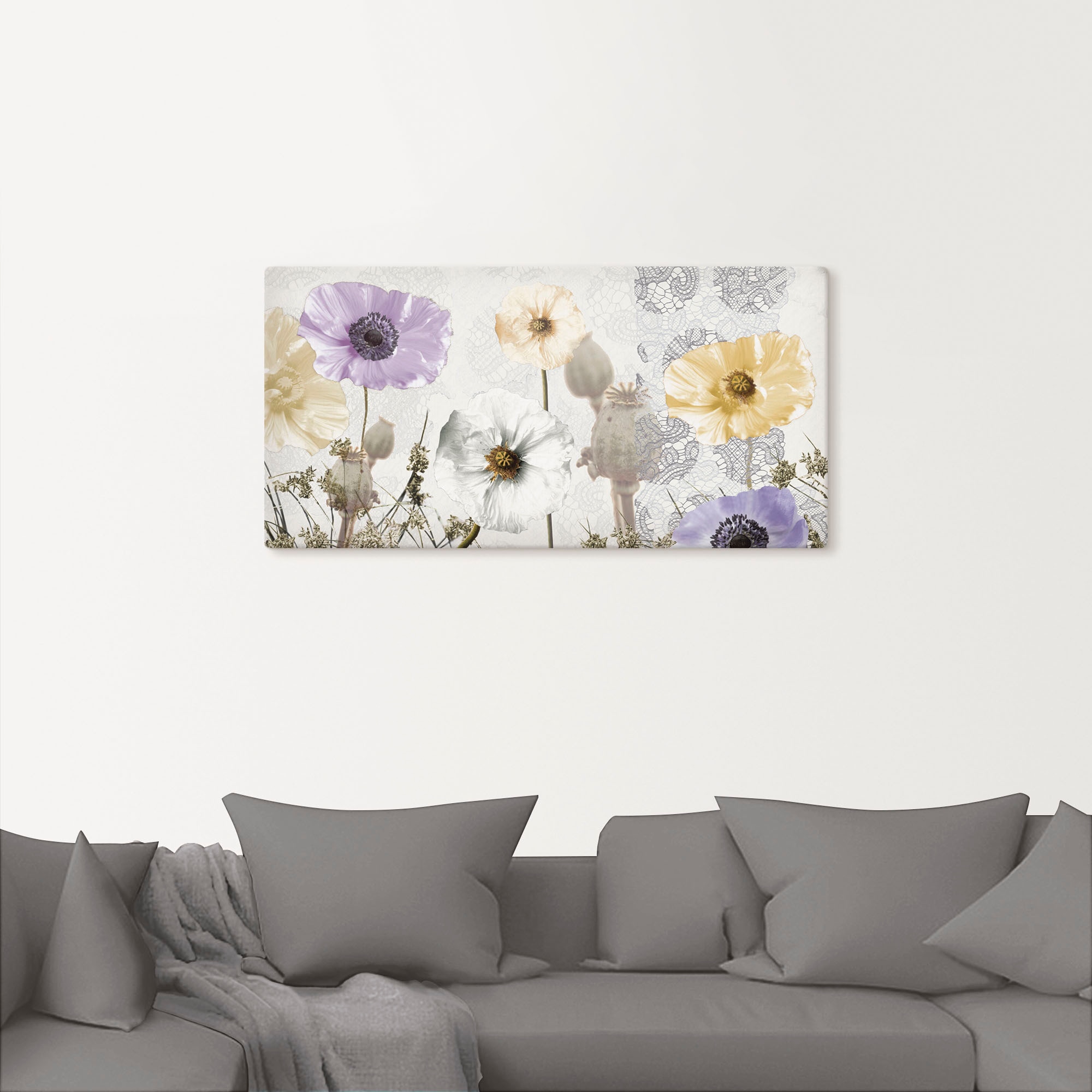Artland Wandbild »Glänzende Mohnblumen«, Blumen, (1 St.), als Alubild, Outdoorbild, Leinwandbild, Wandaufkleber, versch. Größen