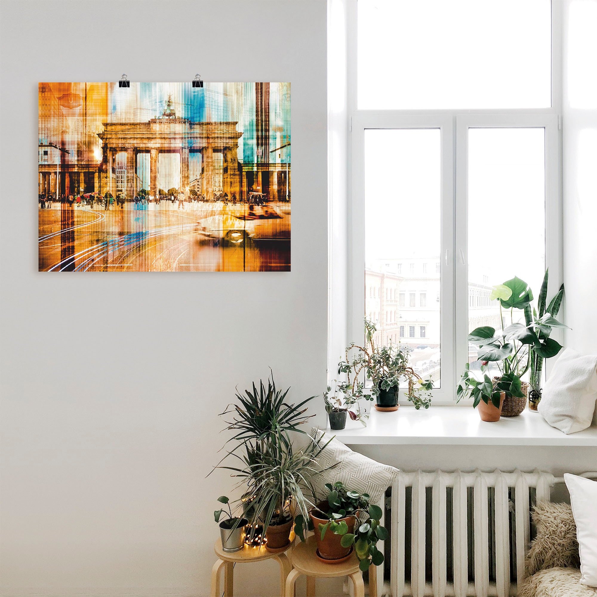 Artland Wandbild »Berlin Skyline II«, Gebäude, (1 St.), als Leinwandbild, Wandaufkleber oder Poster in versch. Größen
