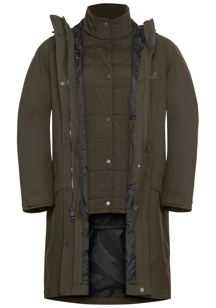 Jack Wolfskin Funktionsmantel »WINTERDUNE 3IN1 COAT W«, 3in1, wasserdicht, Übergangsjacke