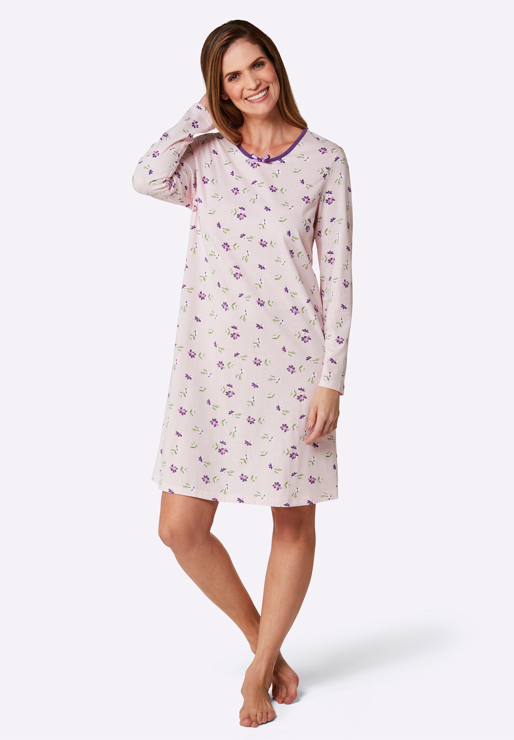 Witt Schlafanzug »Sleepshirts Sleepshirts mit Blumen-Motiven 2 Stück« 2 Stk.