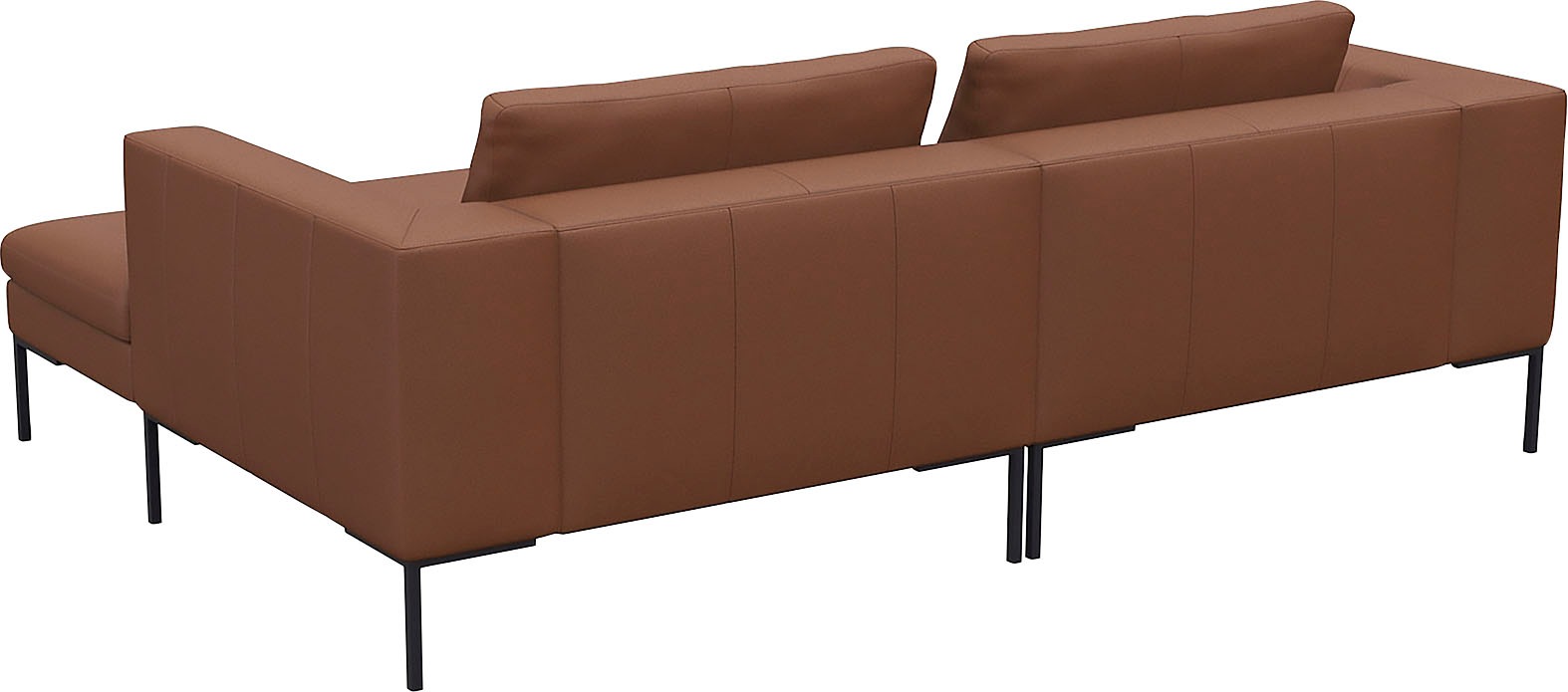 FLEXLUX Ecksofa »Loano, superbequemer Sitzkomfort durch Kaltschaum im Sitz, L-Form«, modernes Sofa, frei im Raum stellbar, lose Kissen, hoher Fuß