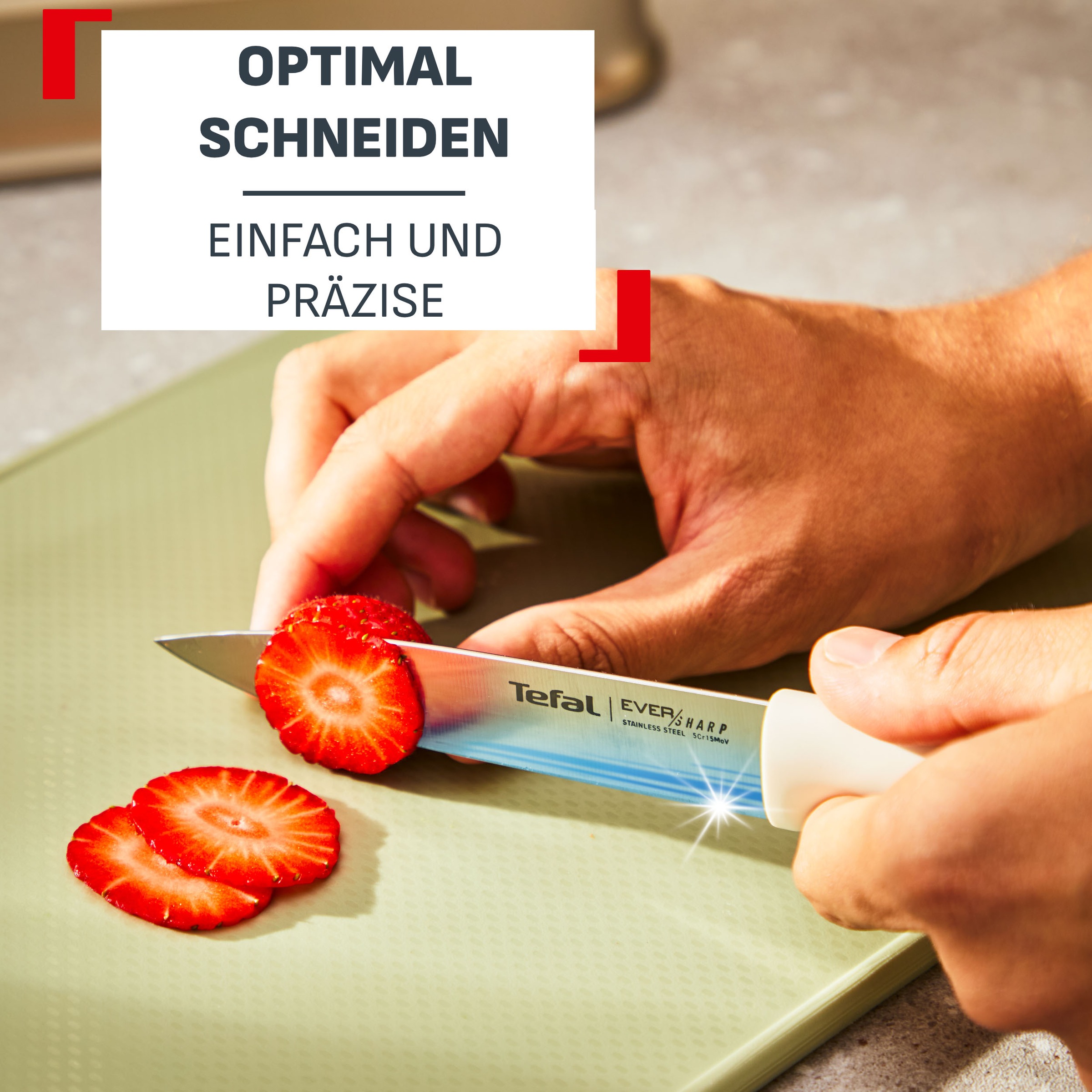 Tefal Messer-Set »EverSharp Daily« selbstschärfender Messerblock, schlankes Design, spülmaschinenfest