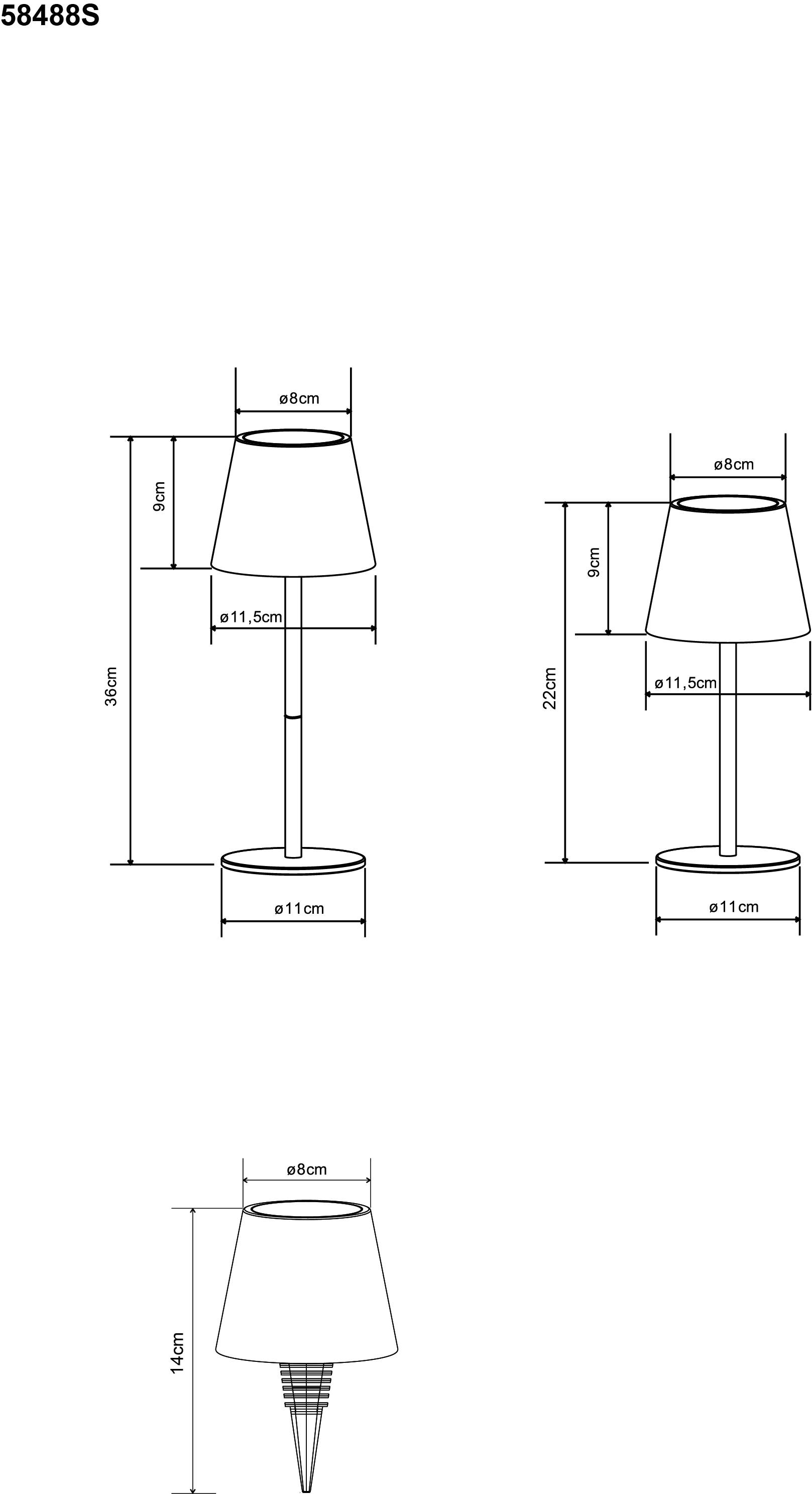 my home LED Tischleuchte »Alia Akkuleuchte« LED-Modul 1 Stk. warmweiß - kaltweiß stufenloser Touchdimmer, Farben fixierbar, USB-A 2.0 - USB-C,