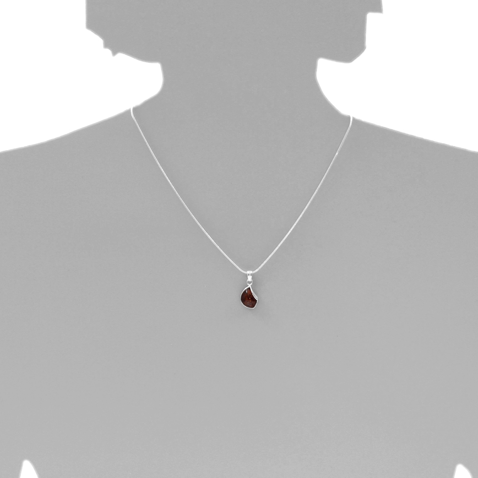 OSTSEE-SCHMUCK Kette mit Anhänger »- Jula 23 mm - Silber 925/000 - Bernstein«