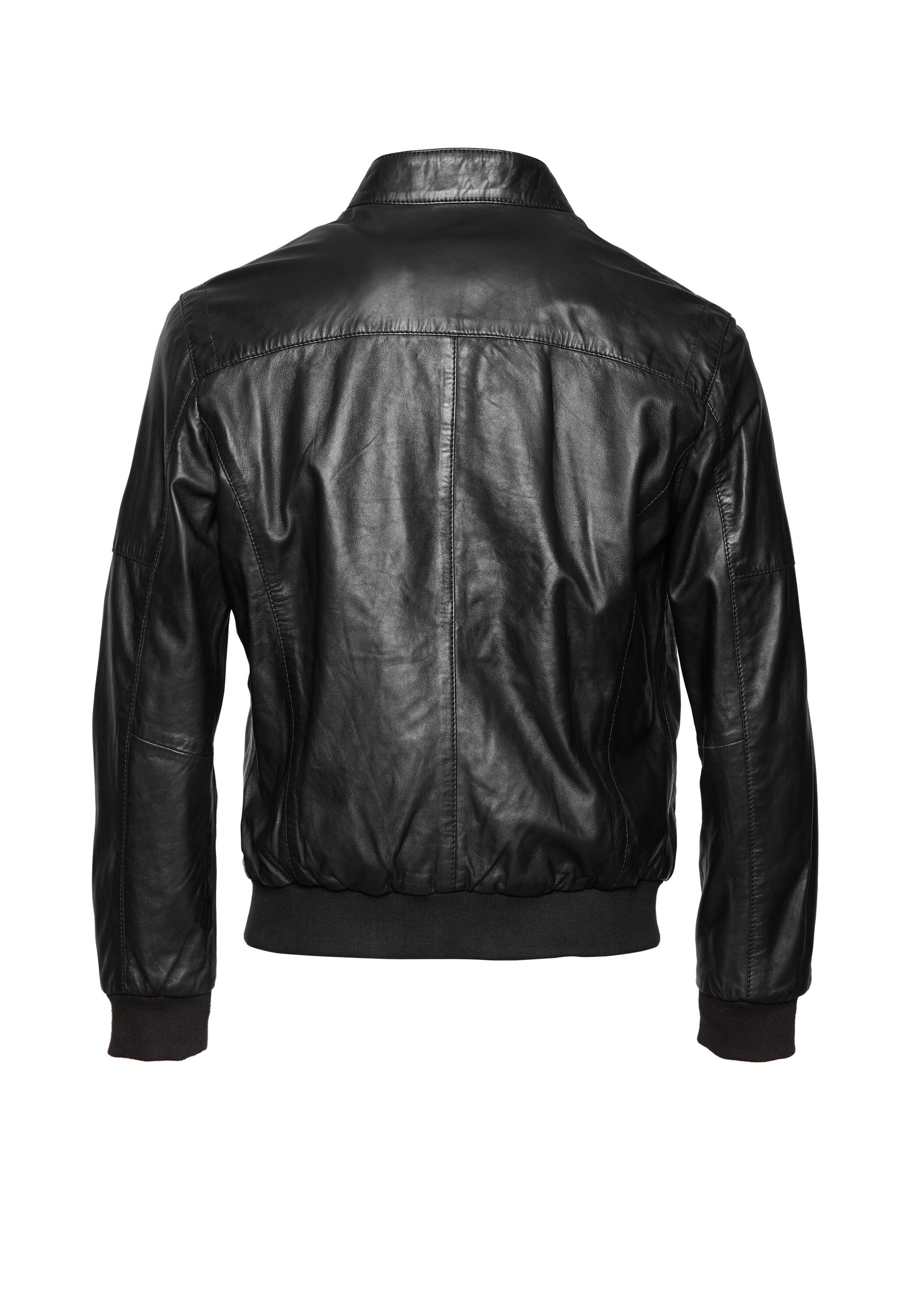 bugatti Lederjacke »BUMAURO« ohne Kapuze aus weichem hochwertigen Leder