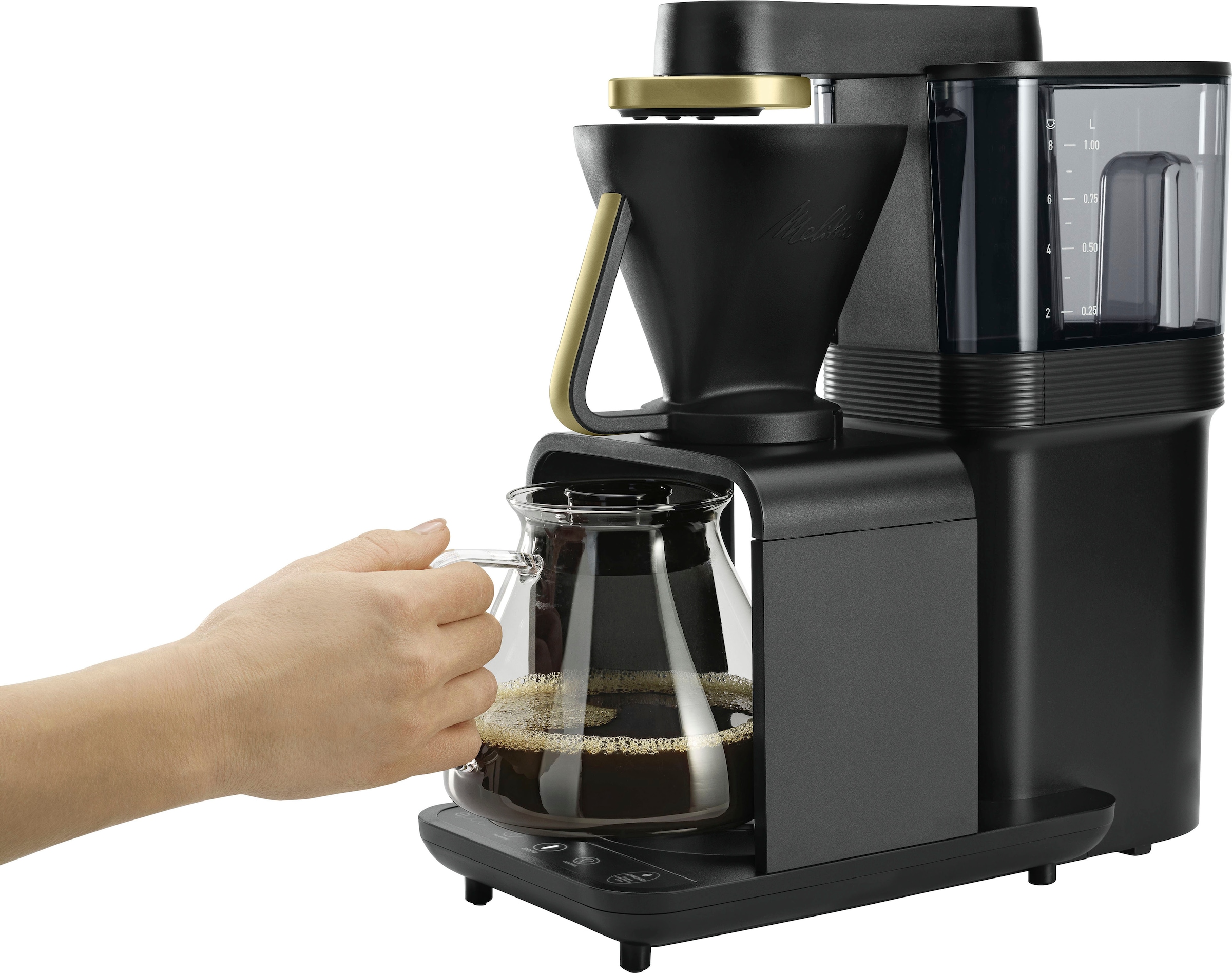 Melitta Filterkaffeemaschine »epour® 1024-12«, OTTO l 1 bei online 1x4, Papierfilter, Schwarz/Gold jetzt Kaffeekanne