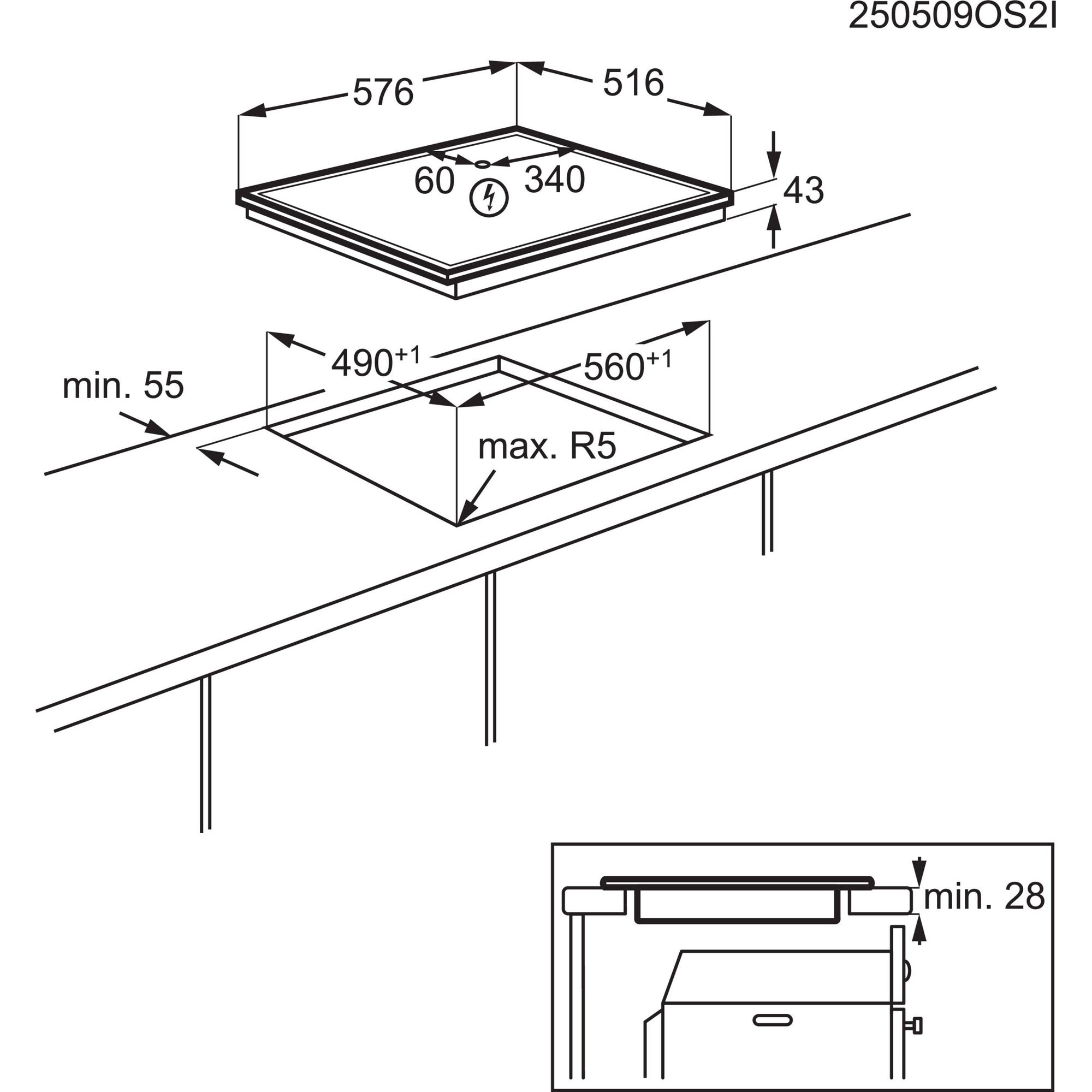 AEG Elektro-Herd-Set Serie 5000 »OU5PE40SM« Pyrolyse-Selbstreinigung Gleichmäßiges Garen auf 3 Ebenen, Pyrolyse, LED-Touch, Bräterzone