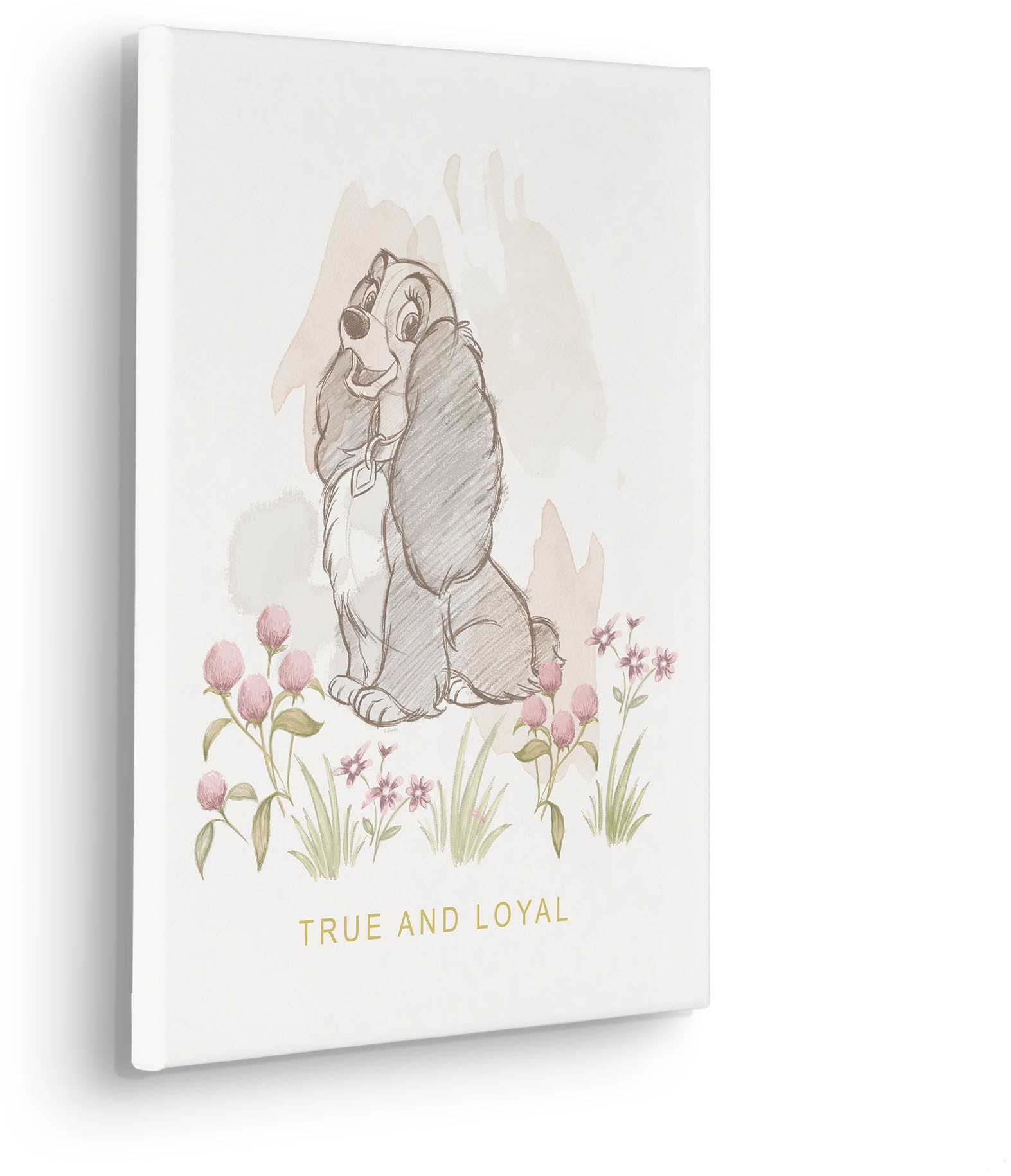Komar Leinwandbild »Disney Lady and the Tramp True and Loyal«, Disney, (1 St.), 30 x 40 cm (Breite x Höhe) - Kinderzimmer, Dekoration