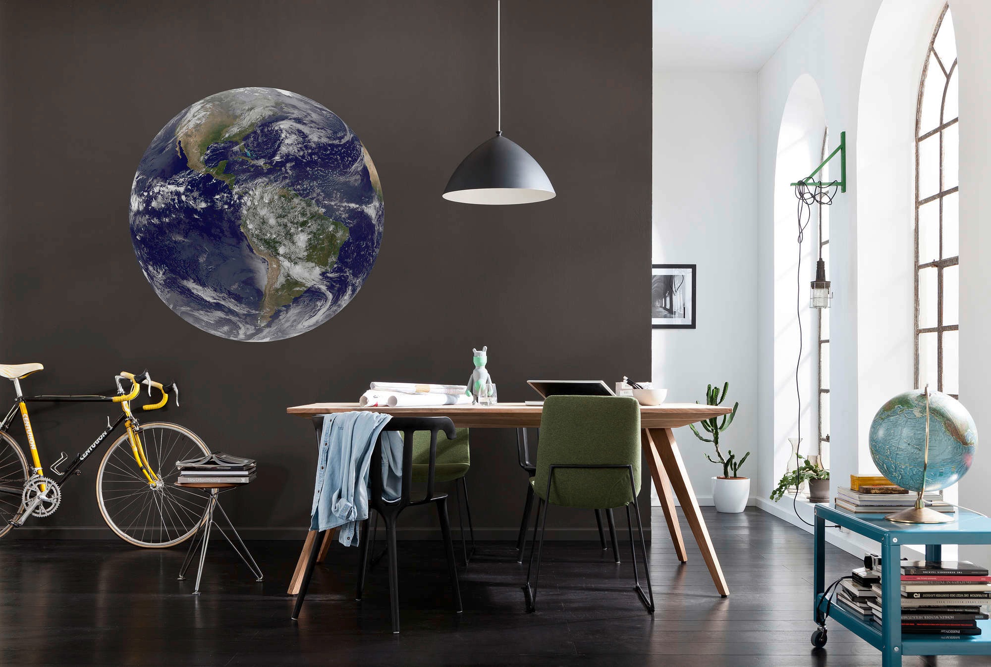 Komar Vliestapete »Vlies selbstklebend - Earth - Größe 125 x 125 cm«, bedruckt, Wohnzimmer, Schlafzimmer