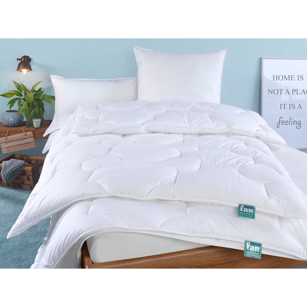 f.a.n. Schlafkomfort Kunstfaserbettdecke »Texas«, leicht, Füllung Polyesterfaser, Bezug 100% Baumwolle, (1 St.)