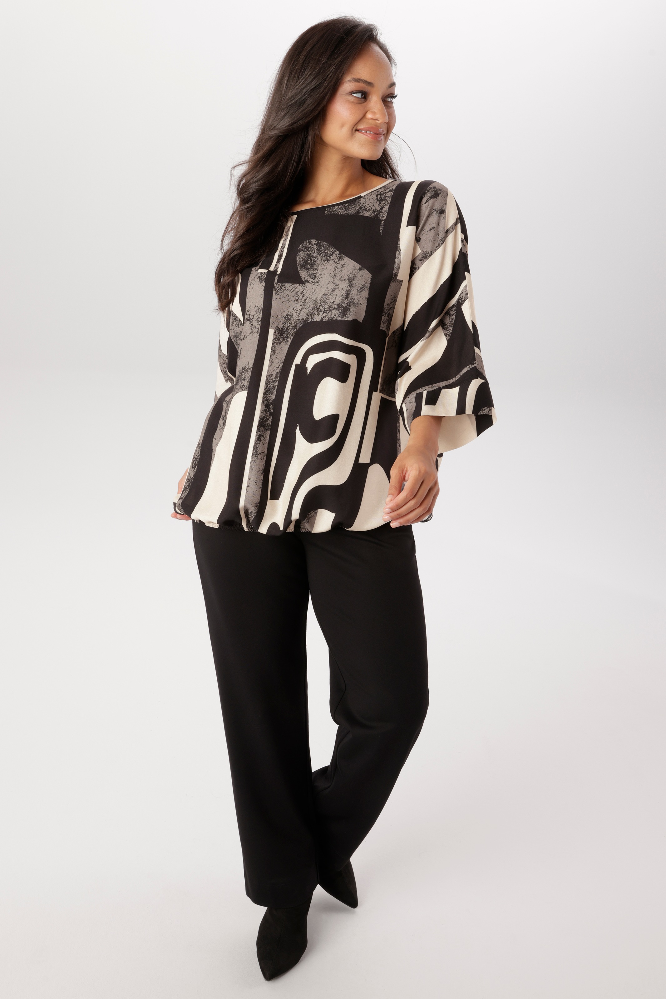 Aniston PLUS Schlupfbluse mit abstraktem Muster - NEUE KOLLEKTION