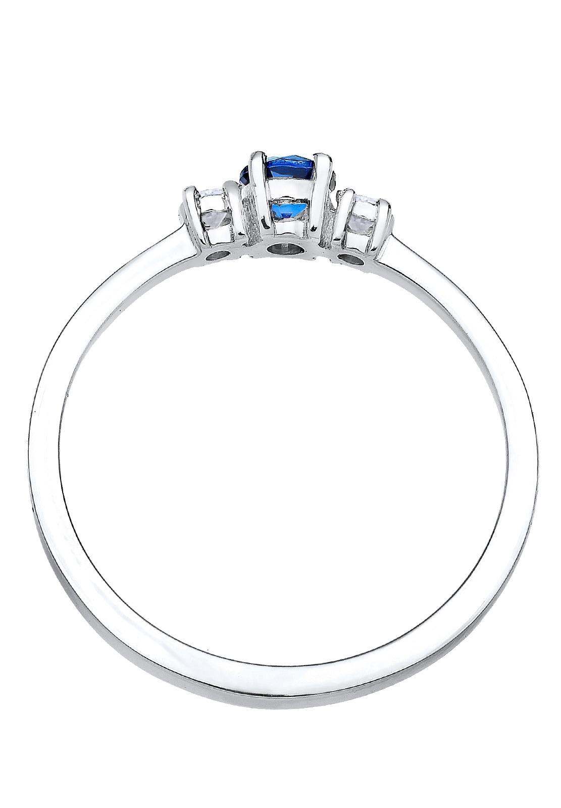 Elli Silberring »Ring Verlobungsring Zirkonia Saphirblau 925 Silber«