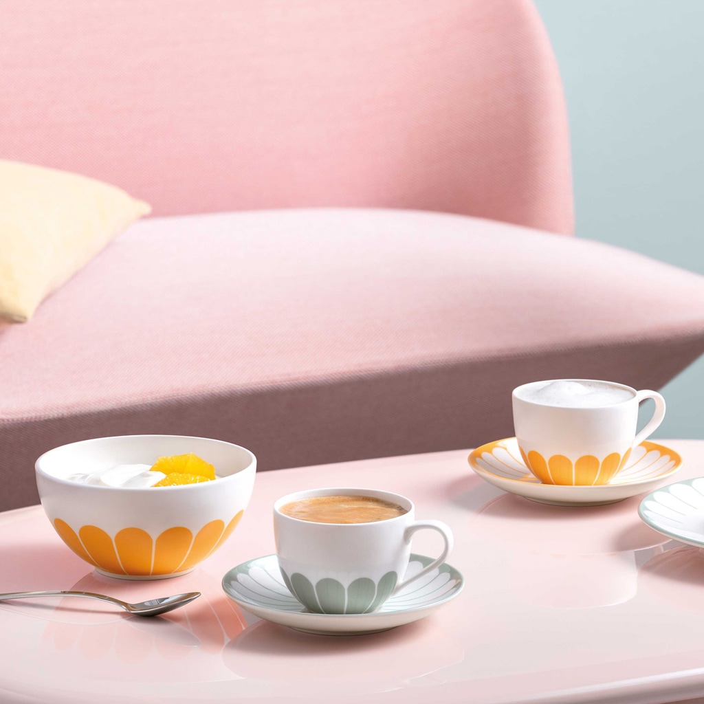 Villeroy & Boch Tasse »Kaffeetassen mit Untertassen Fleur Couleur 160 ml 6er Set«