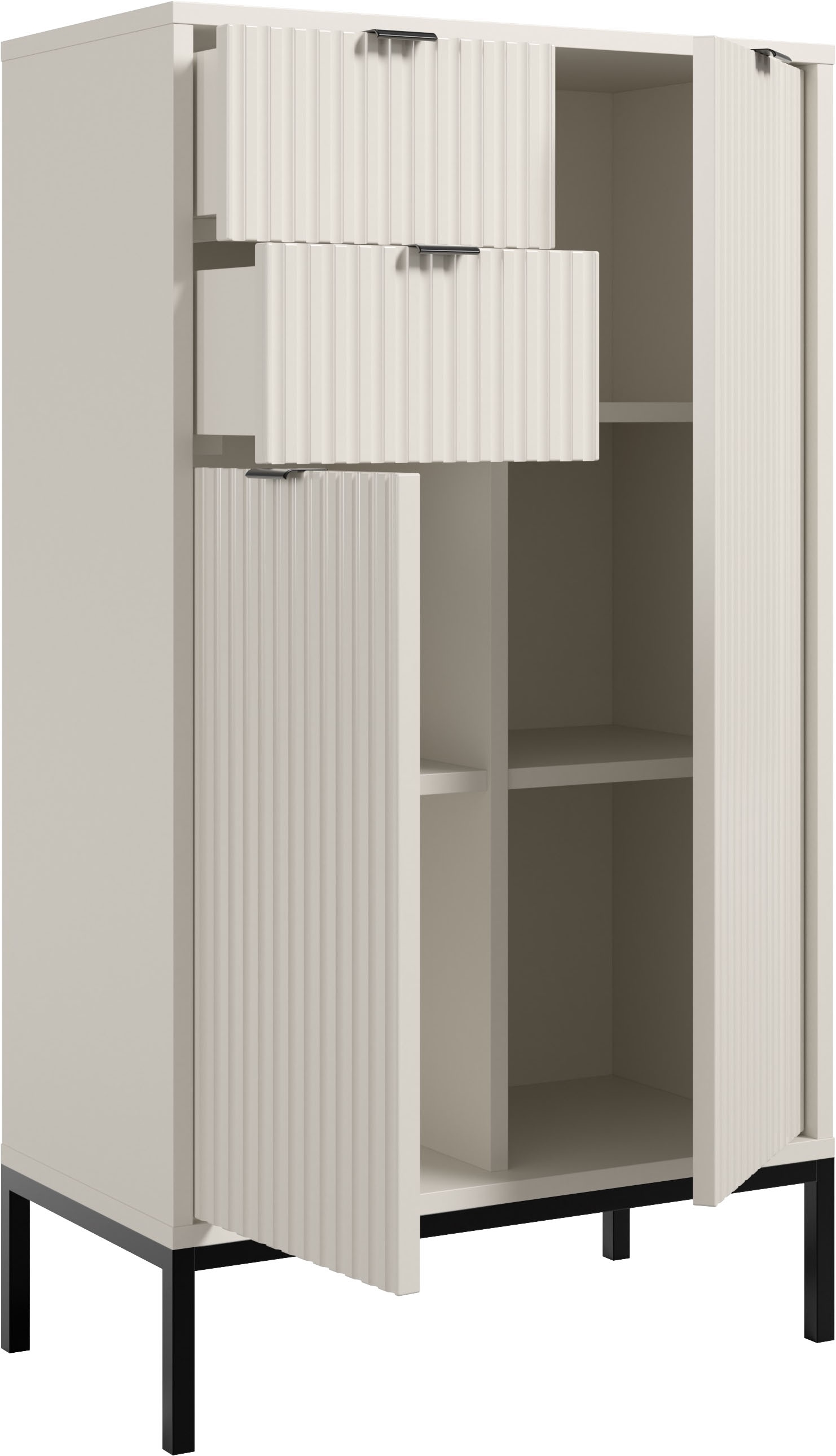 BASIC by Balculina Midischrank »Lucera Midischrank, Badezimmerschrank BxHxT 60x106x32« 1 Stk. tlg. Breite 60 cm, Tür L/R montierbar