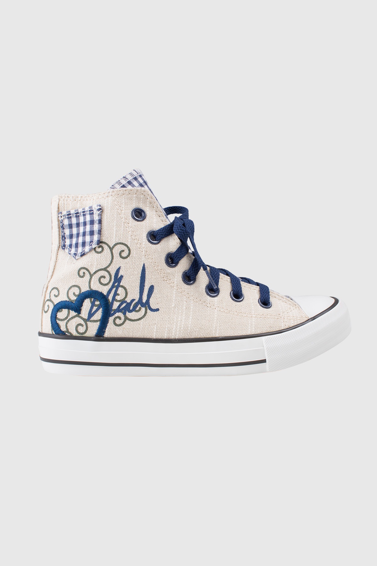 Krüger Madl Schnürschuh, Damen, mit Stickerei und aufgenähter Tasche