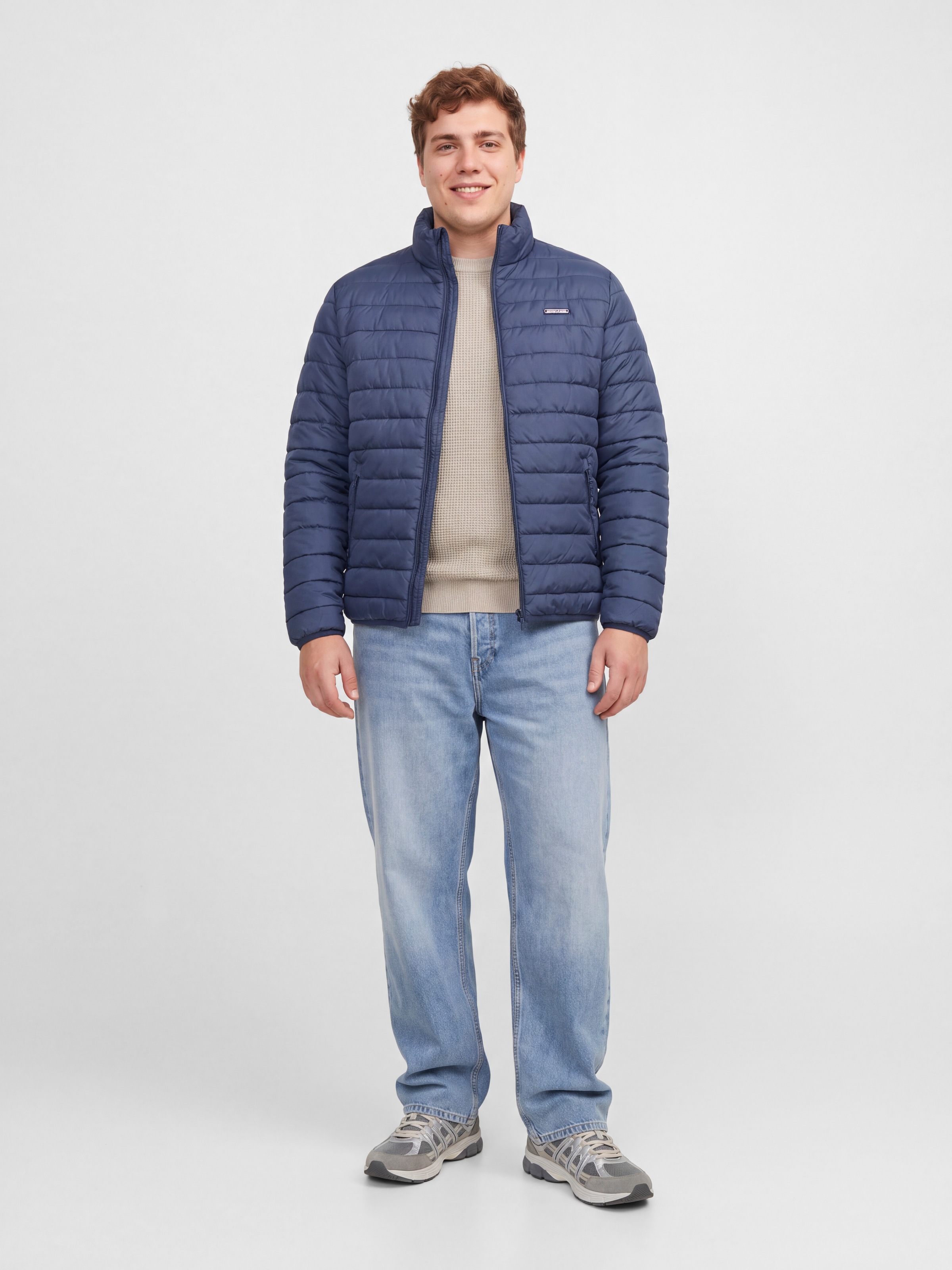 Jack & Jones PlusSize Steppjacke »JJELVIS LIGHT PUFFER COLLAR PLS« Kunstfaser, regular fit