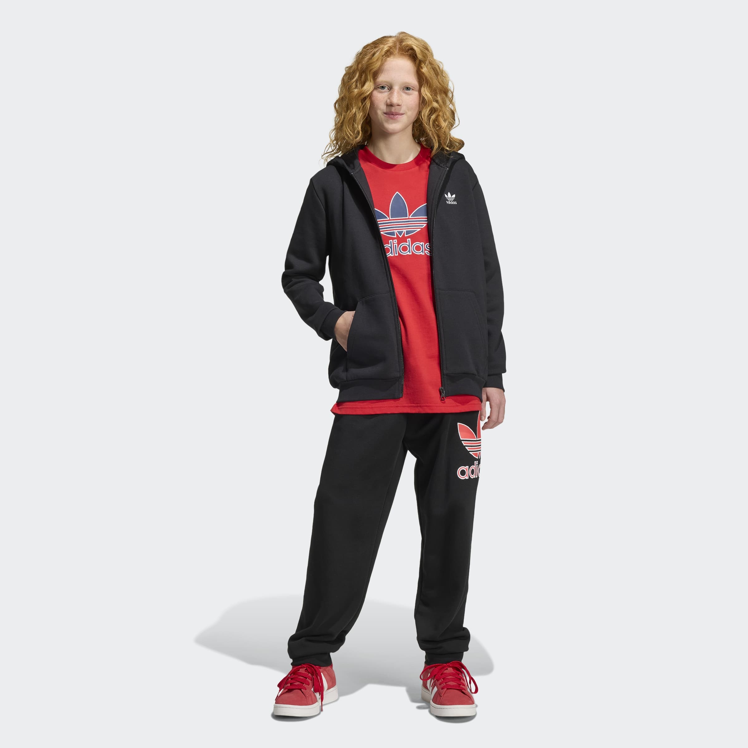adidas Originals Kapuzensweatshirt »LOOSE FULL ZIP AUS FLEECE«
