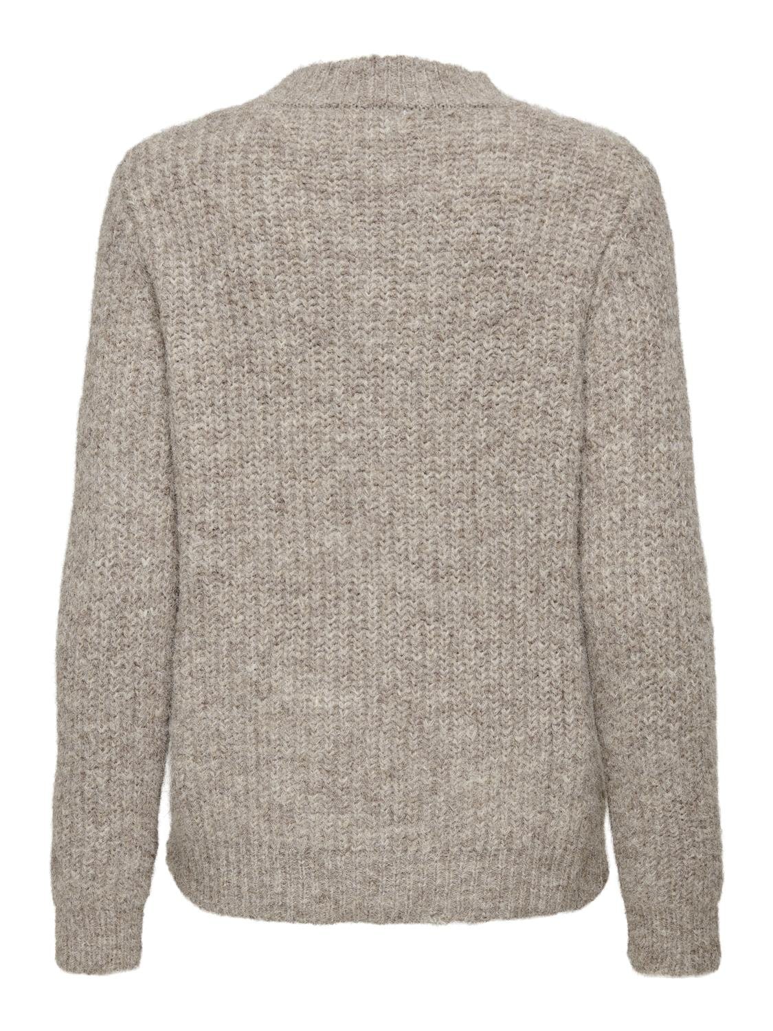 ONLY Rundhalspullover »ONLMAGGIE LIFE LS RIB ONECK CC KNT«, in Rippstrick mit Wollanteil