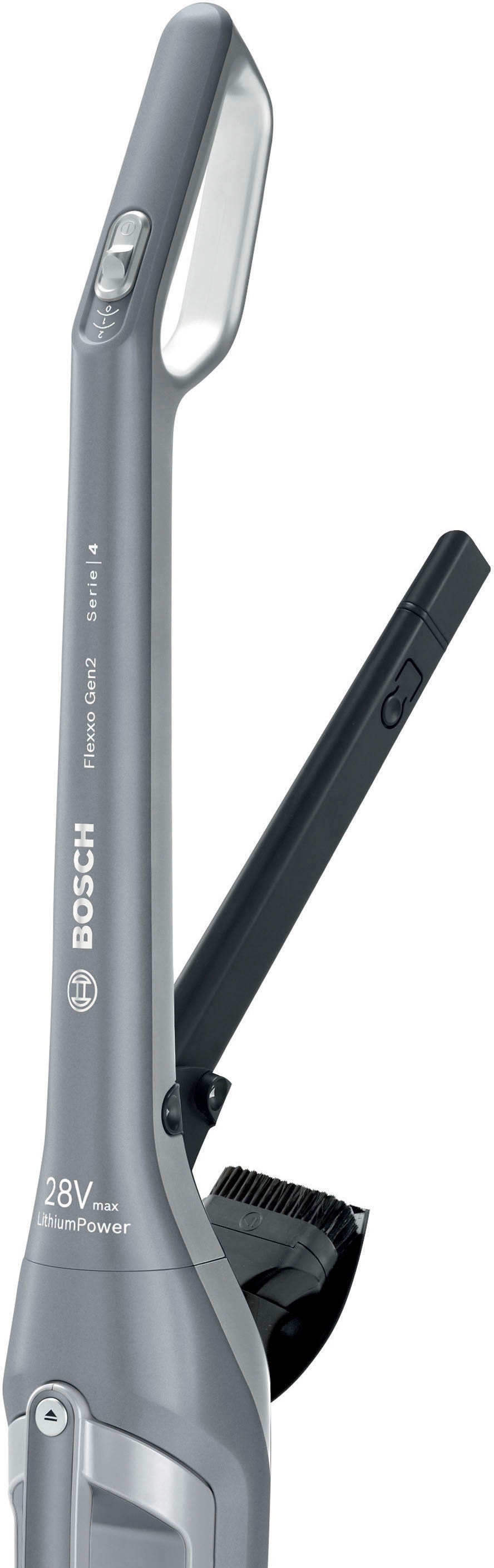 BOSCH Akku-Hand-und Stielstaubsauger »Flexxo Gen 2 Serie 4 BBH3K2801«, 28 V, Power Düse mit LED, integriertes Zubehör, silber