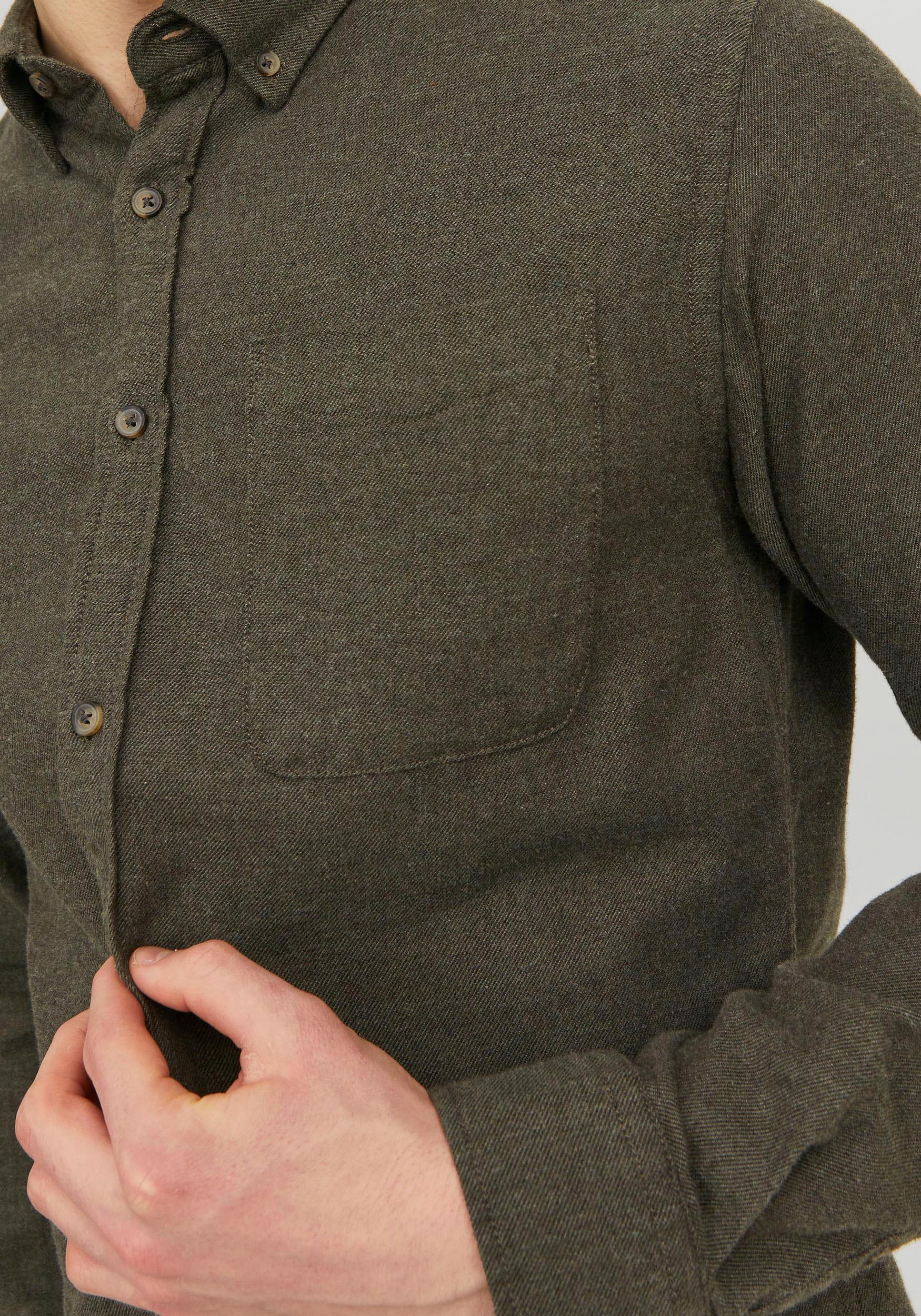 Jack & Jones Langarmhemd »JJECLASSIC MELANGE SHIRT LS SN«