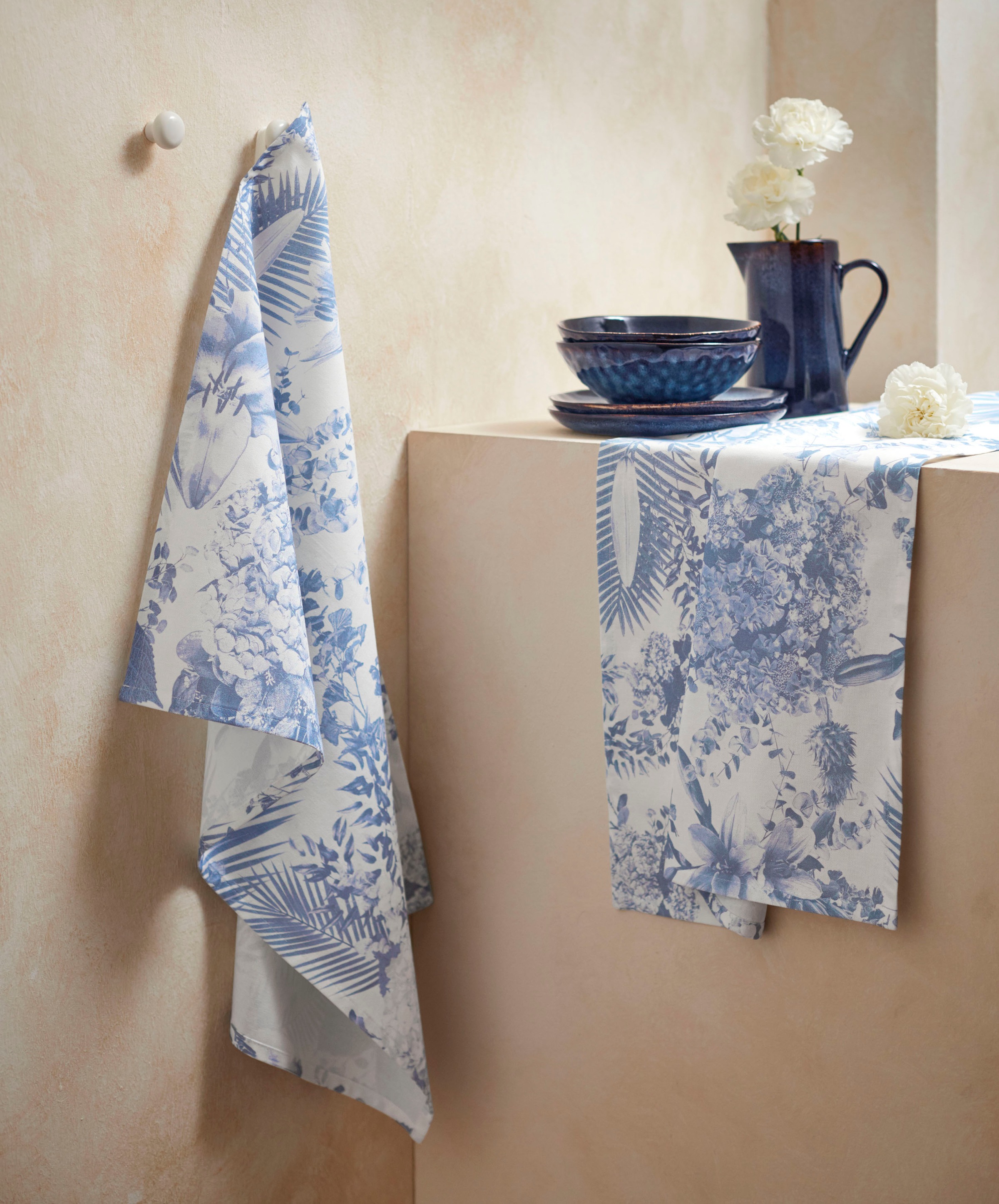 Guido Maria Kretschmer Home&Living Kombiservice »Geschirr-Set, Service Bienveno«, (Set, 12 tlg.), Handmade-Look, jedes Stück ein Unikat, 12 Teile, für 4 Personen