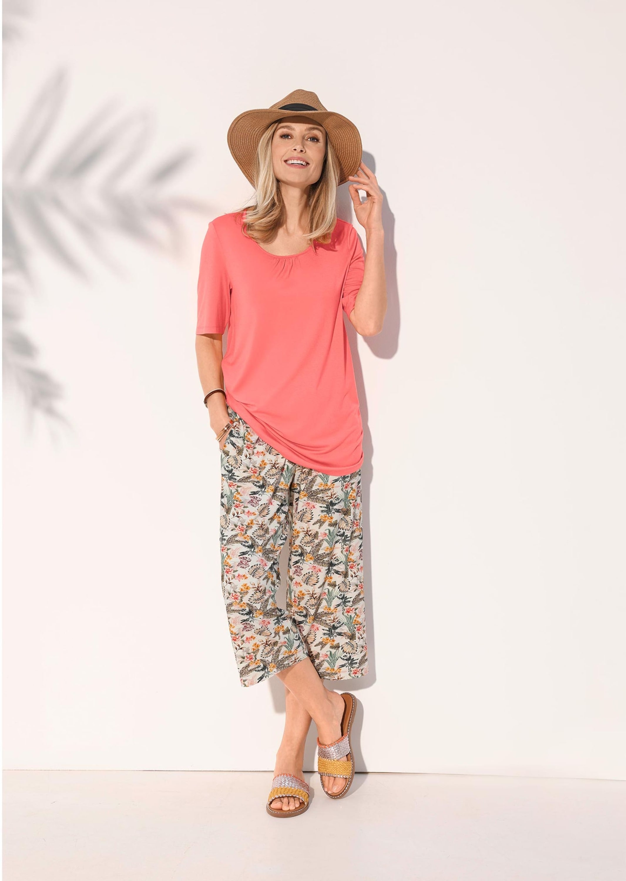 GOLDNER Langarm-Poloshirt »Zeitloses Shirt mit modernem Raffdetail«