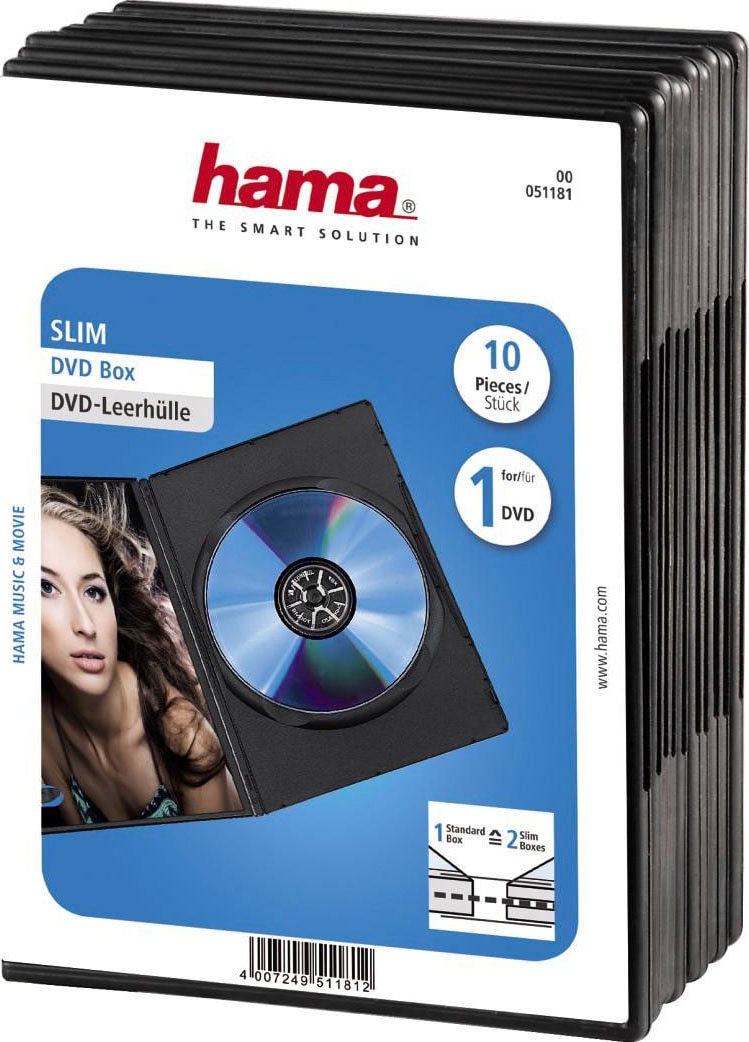 DVD-Hülle »DVD-Leerhülle Slim, 10er-Pack, Schwarz, Schutzhülle, Schutzcase«