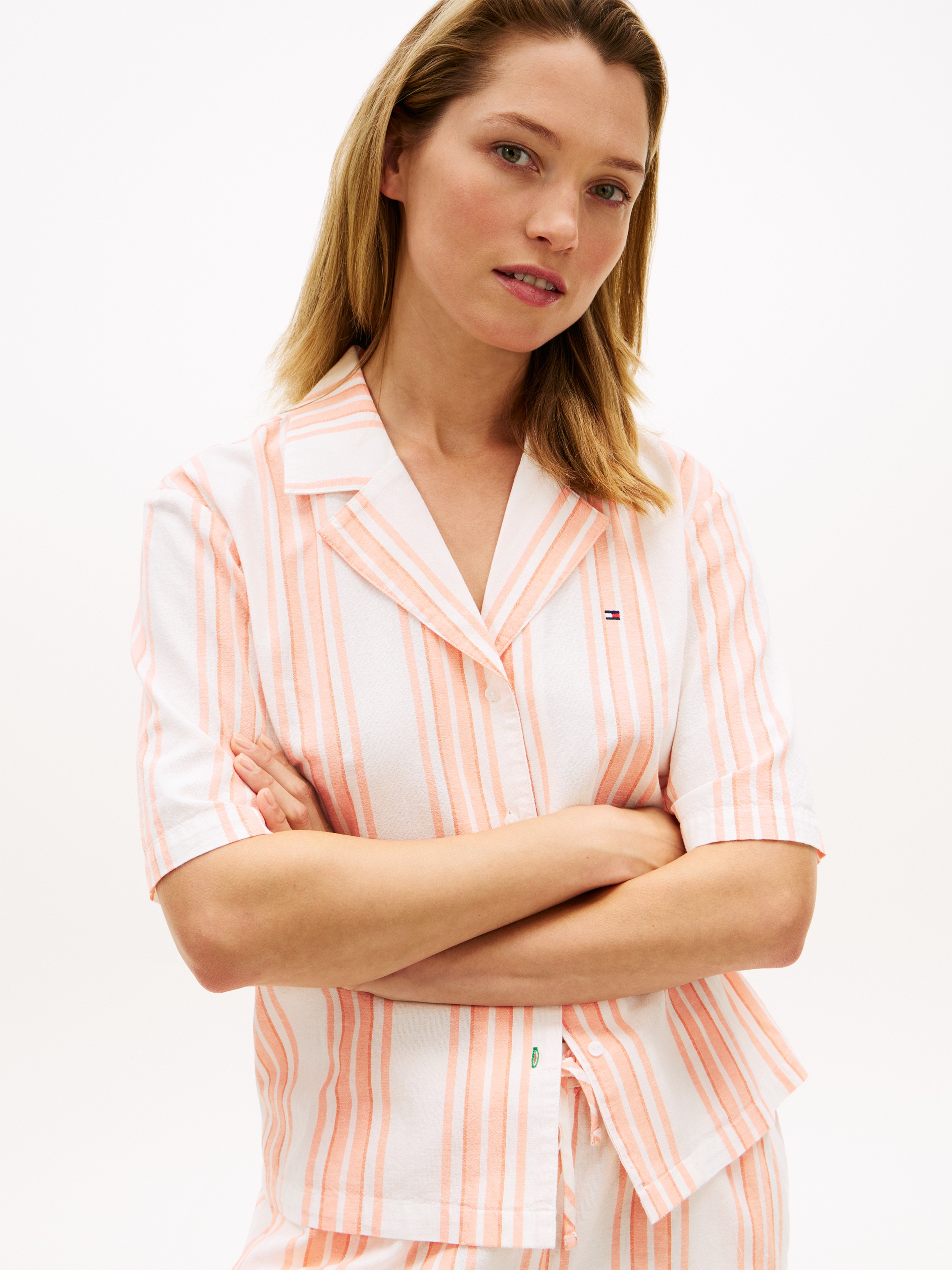 Tommy Hilfiger Underwear Shorty Set, 2 Pyjama-Set aus Leinenmix mit