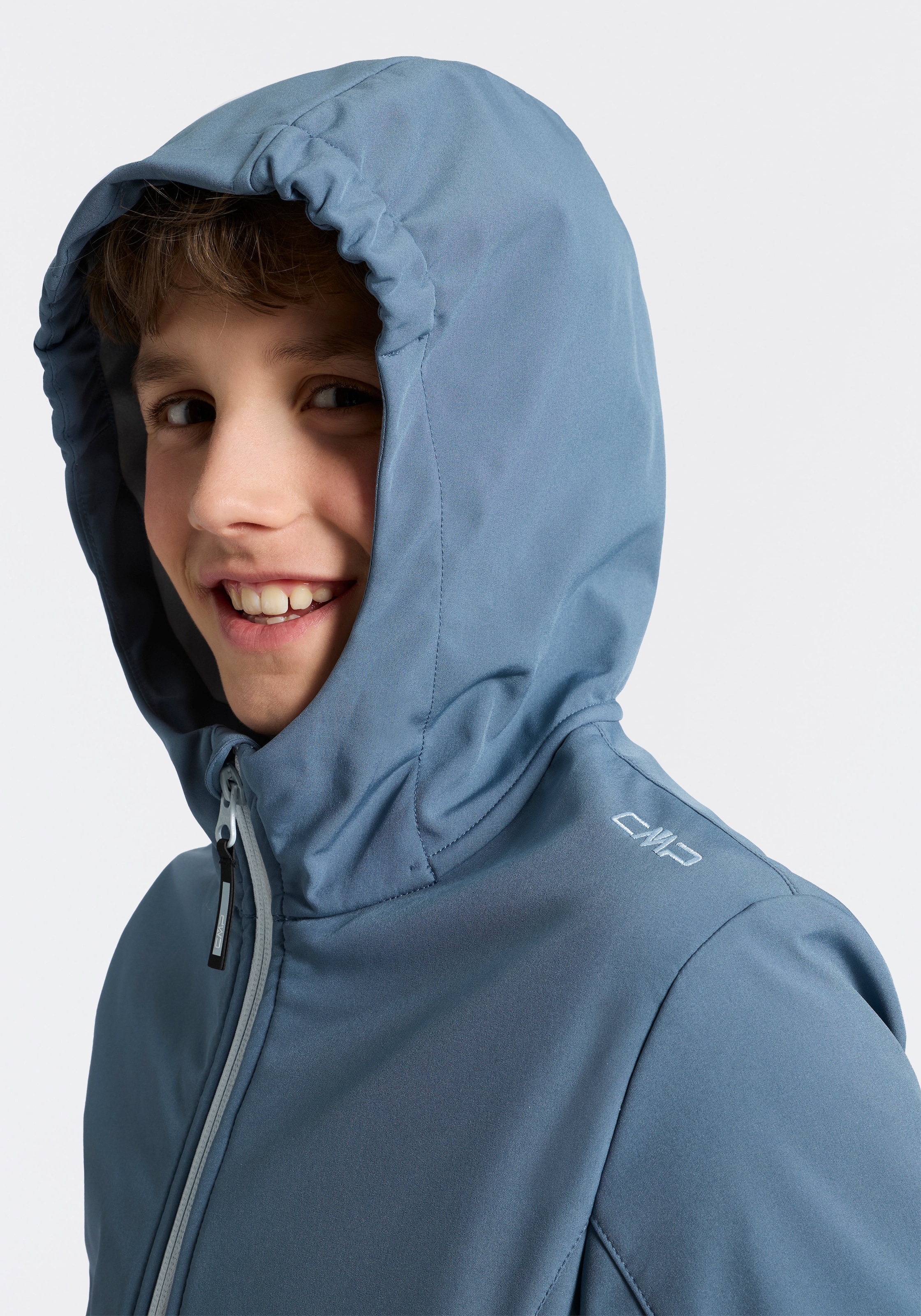 CMP Softshelljacke »KID G JACKET FIX HOOD für Kinder43405465« mit Kapuze Atmungsaktiv & Wasserabweisend & Windabweisend ,Übergangsjacke