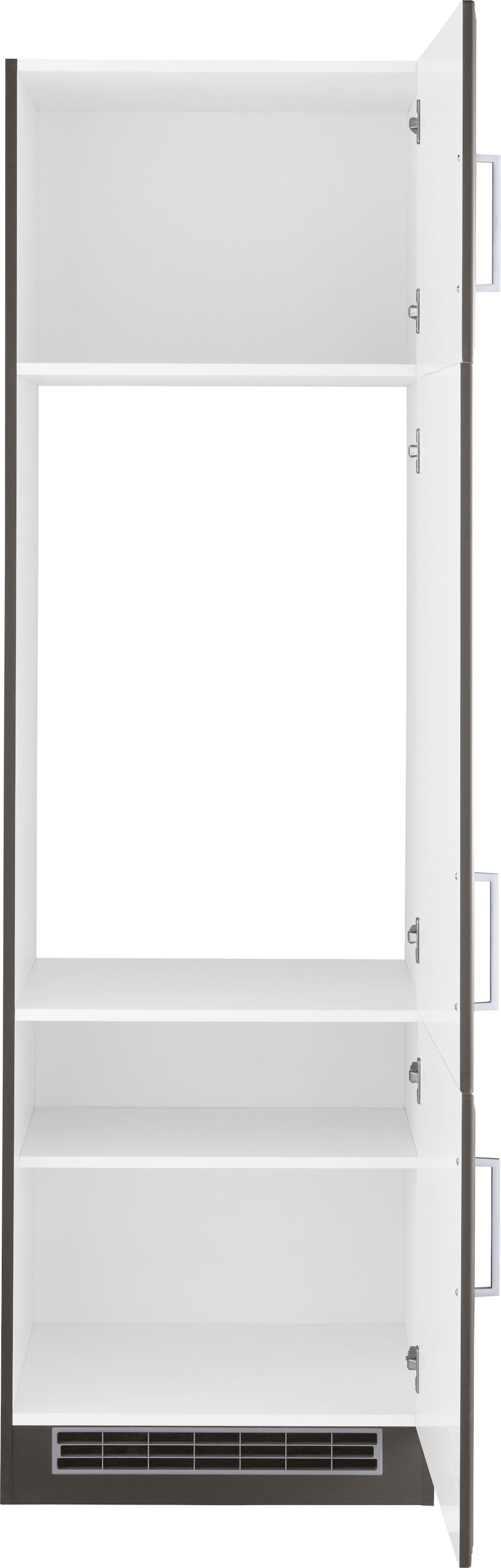 KOCHSTATION Kühlumbauschrank »KS-Stockholm« 60 cm breit, hochwertige MDF-Fronten mit Fräsung