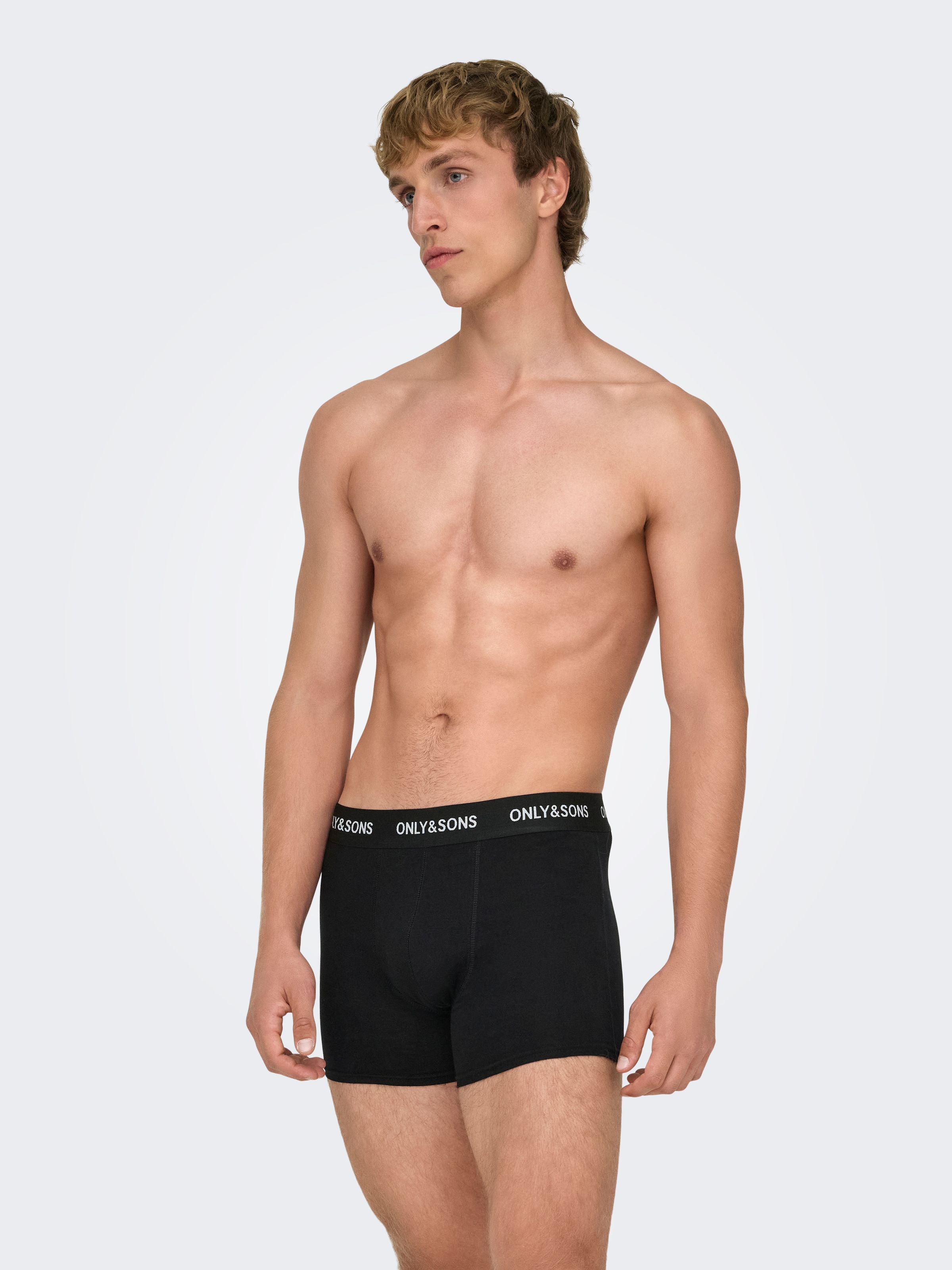 ONLY & SONS Trunk »ONSBASIC SOLID BOXER 3PACK NOOS« Packung, 3 Stk. Baumwollmischung, eng anliegend