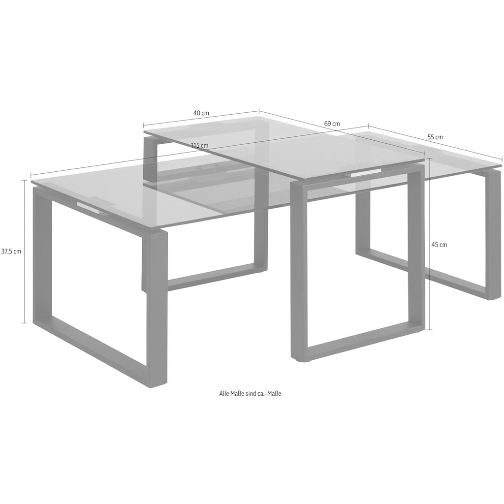 ACTONA GROUP Couchtisch »Karolina«, (Set, 2 St.)