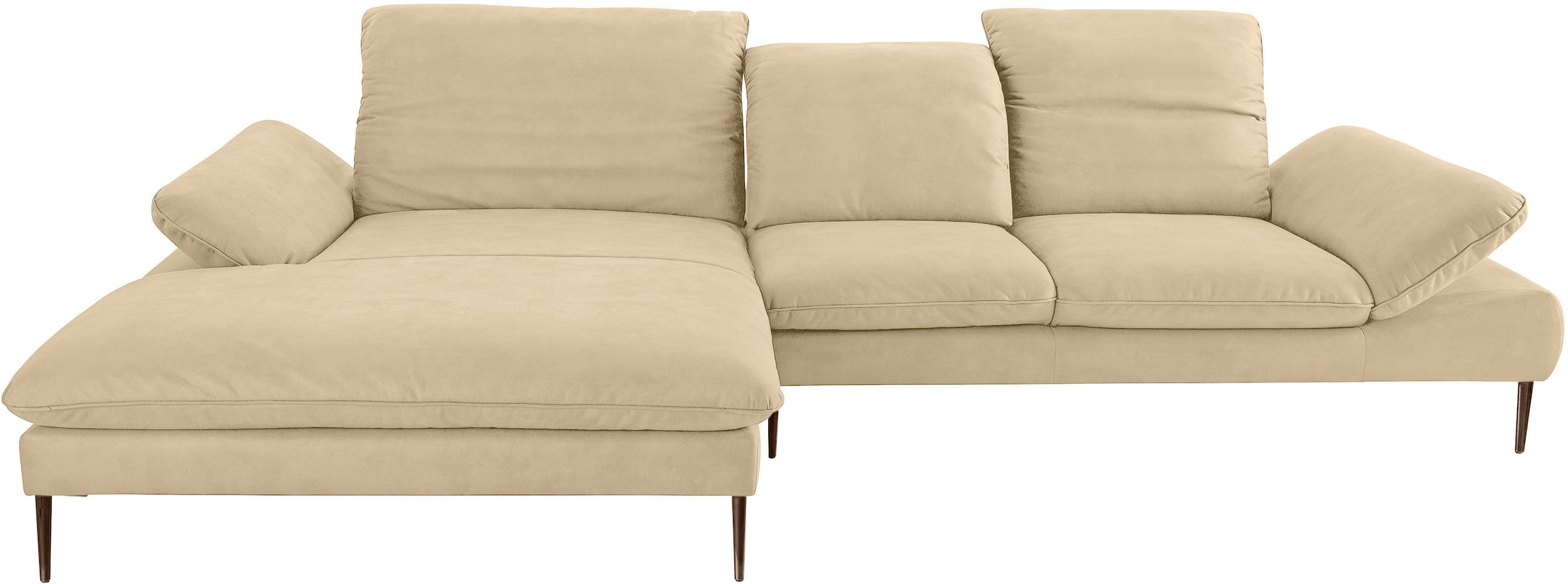 W.SCHILLIG Ecksofa »enjoy&MORE, Designsofa, bequem, elegant und zeitlos, L-Form«, Sitztiefenverstellung, Füße bronze pulverbeschichtet, Breite 340 cm