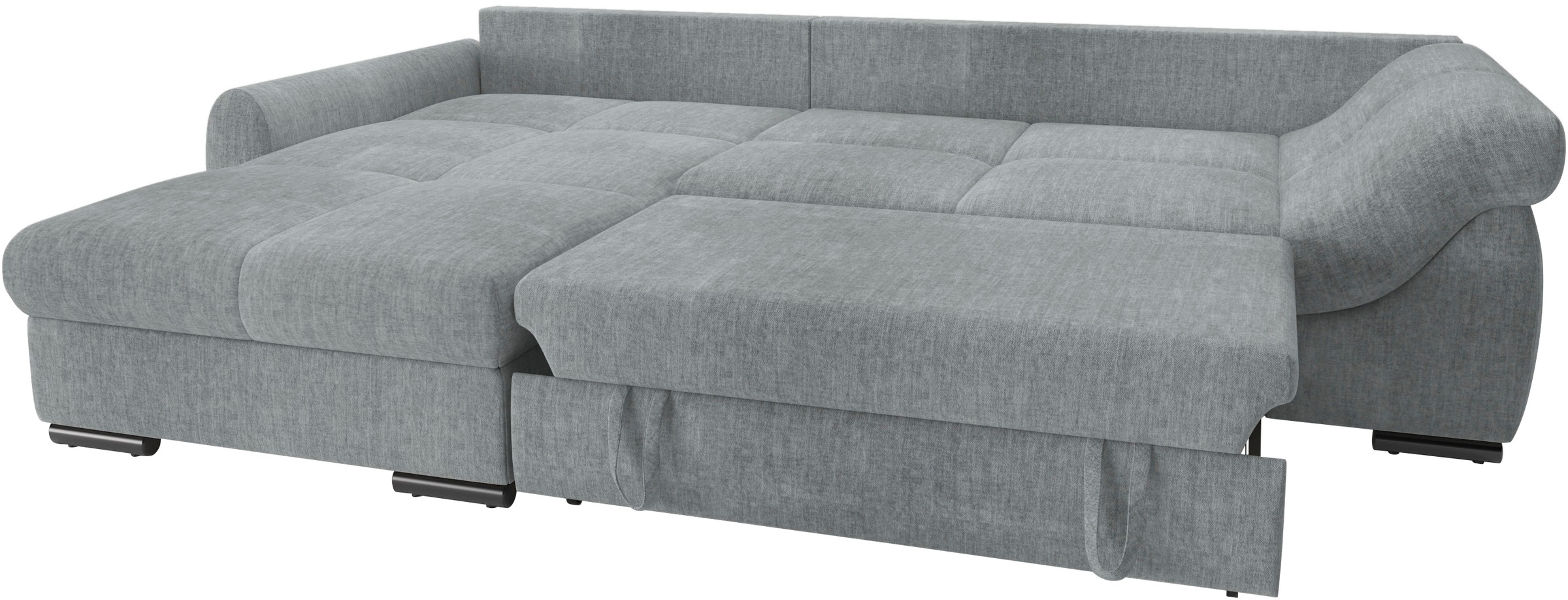 Mr. Couch Ecksofa »Livorno L-Form«, inkl. Hochschläfer-Bettauszug, XL-Bettkasten weiß beschichtet