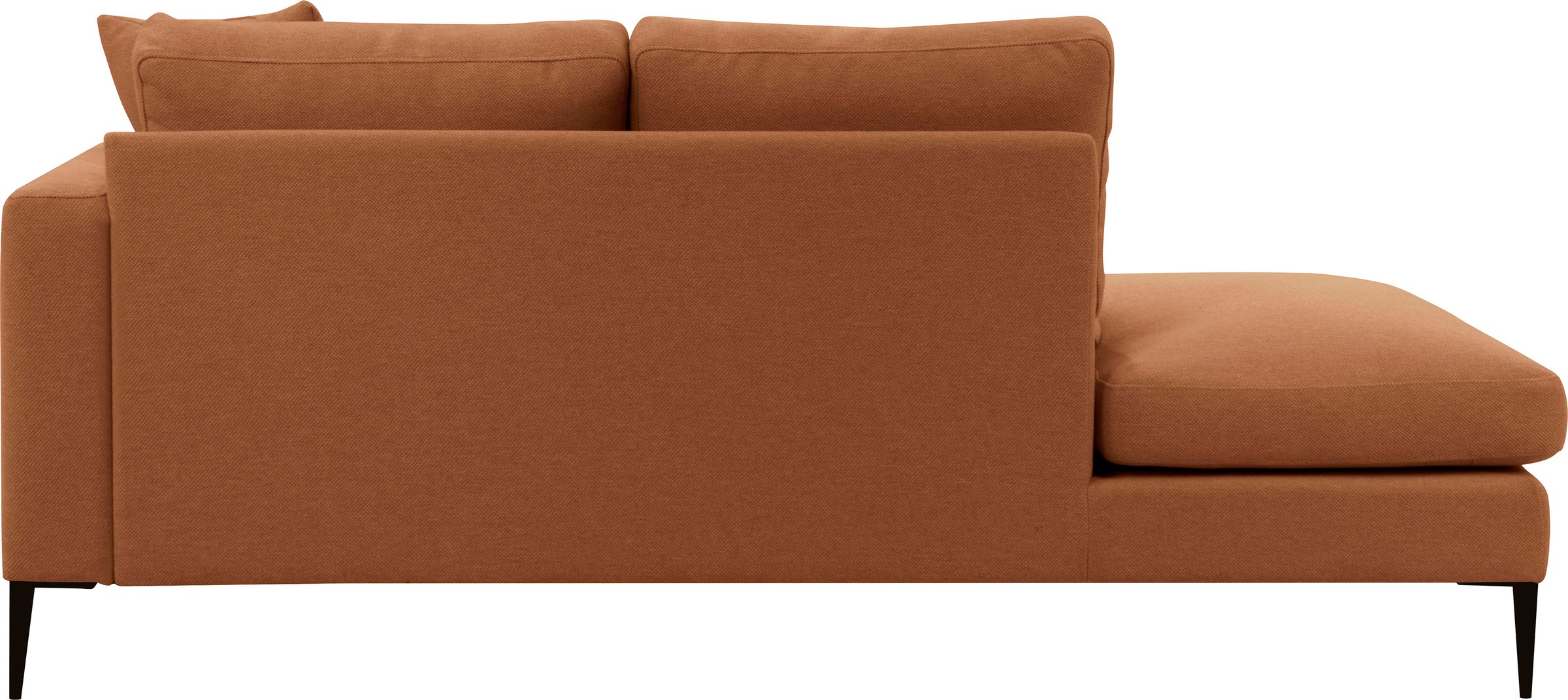 Leonique Recamiere »Cozy Chaiselongue, Maße B/T/H: 195/97/80 cm«, mit losen Kissen und Metallbeinen, Armlehne links oder rechts wählbar