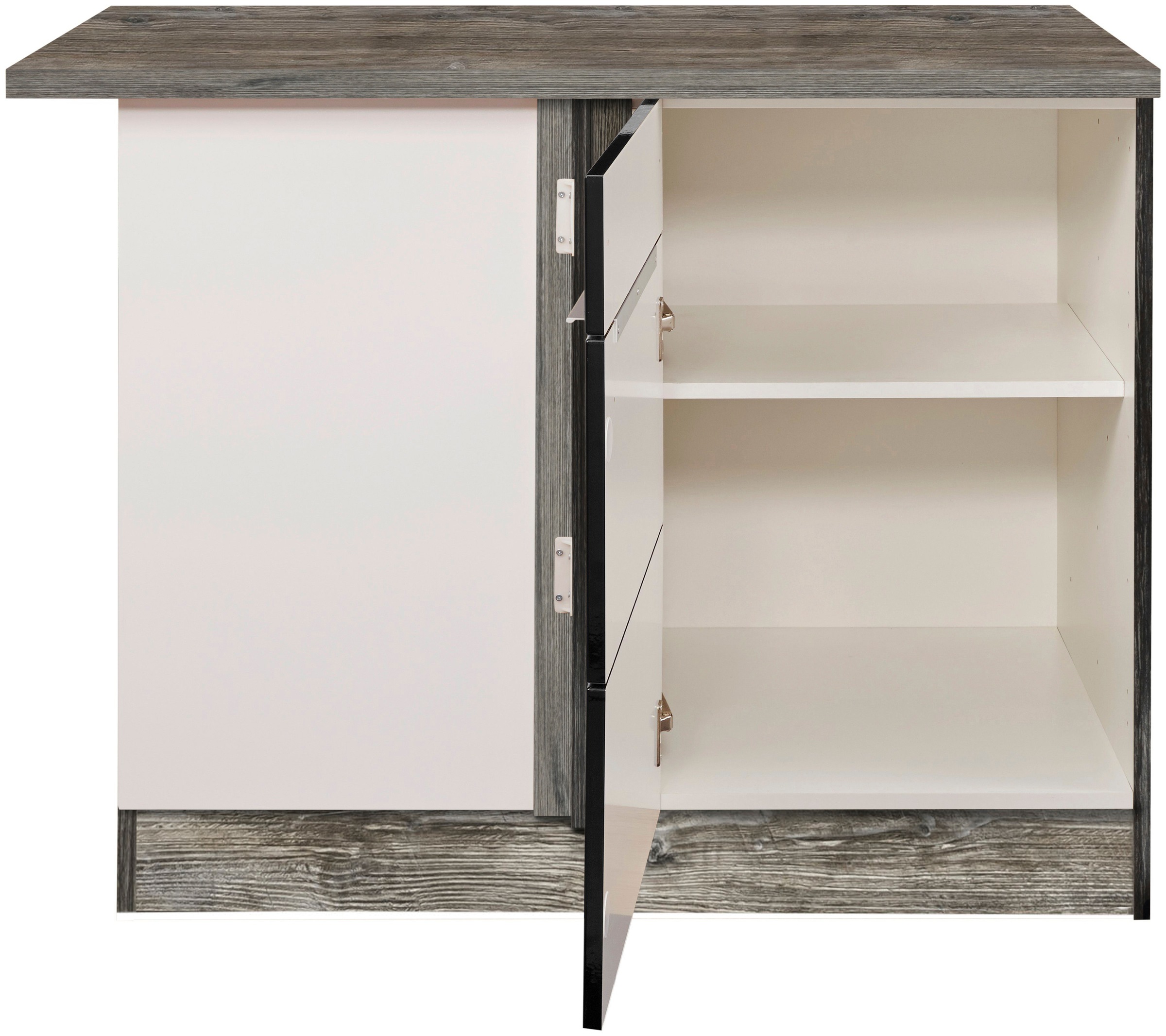 KOCHSTATION Eckunterschrank »KS-Brindisi« praktischer Stauraum in der Ecke