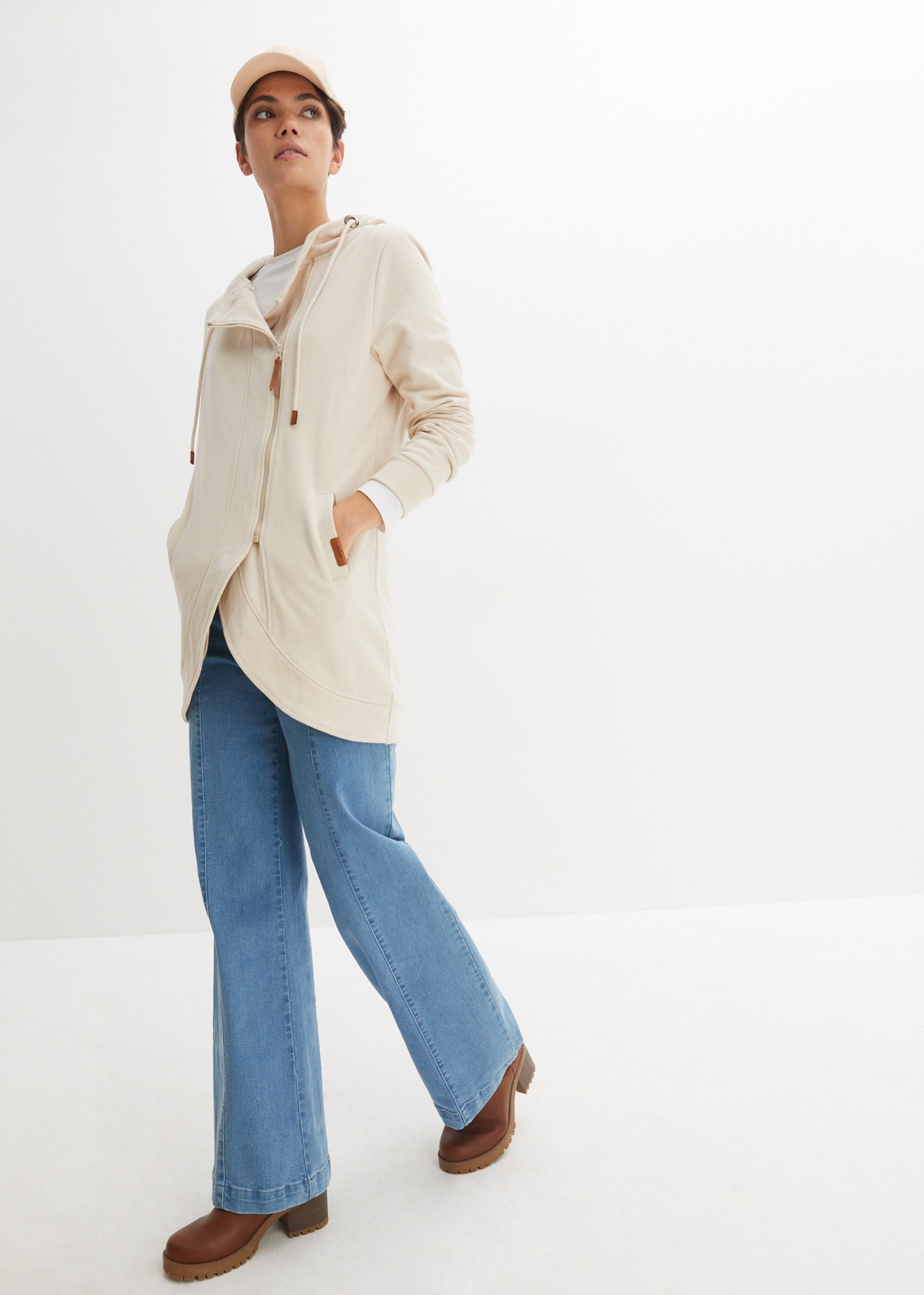 bonprix Kapuzensweatjacke Kapuzen-Sweatjacke