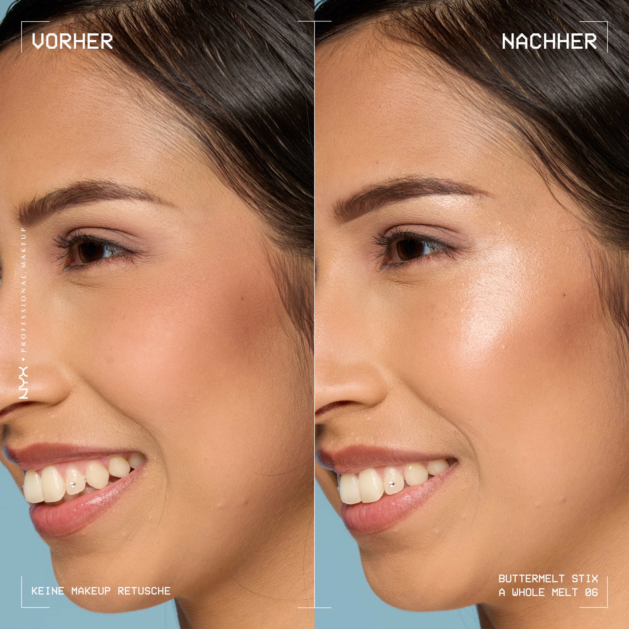 NYX PROFESSIONAL MAKEUP Highlighter »BUTTERMELT STIX GLOW BOOSTING HIGHLIGHTER STICK« mit Cupuaçu- und Kokosnussbutter, für einen ultimativen Glow