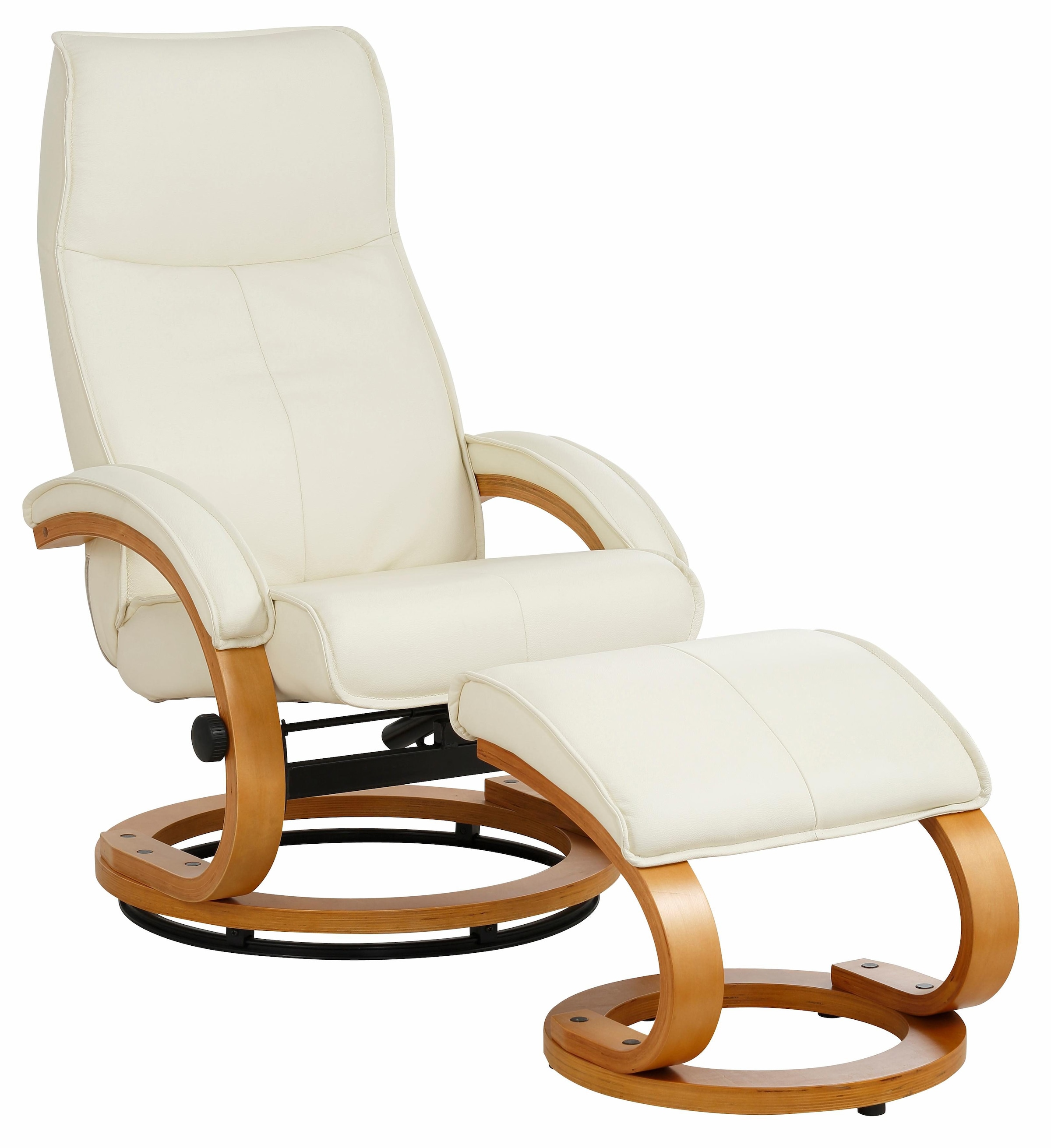Home affaire Relaxsessel »Paris, TV-Sessel mit Hocker und manueller Liegefunktion«, (Set, 2 St., bestehend aus Sessel und Hocker), Dreh- und Kippfunktion, NaturLEDER®