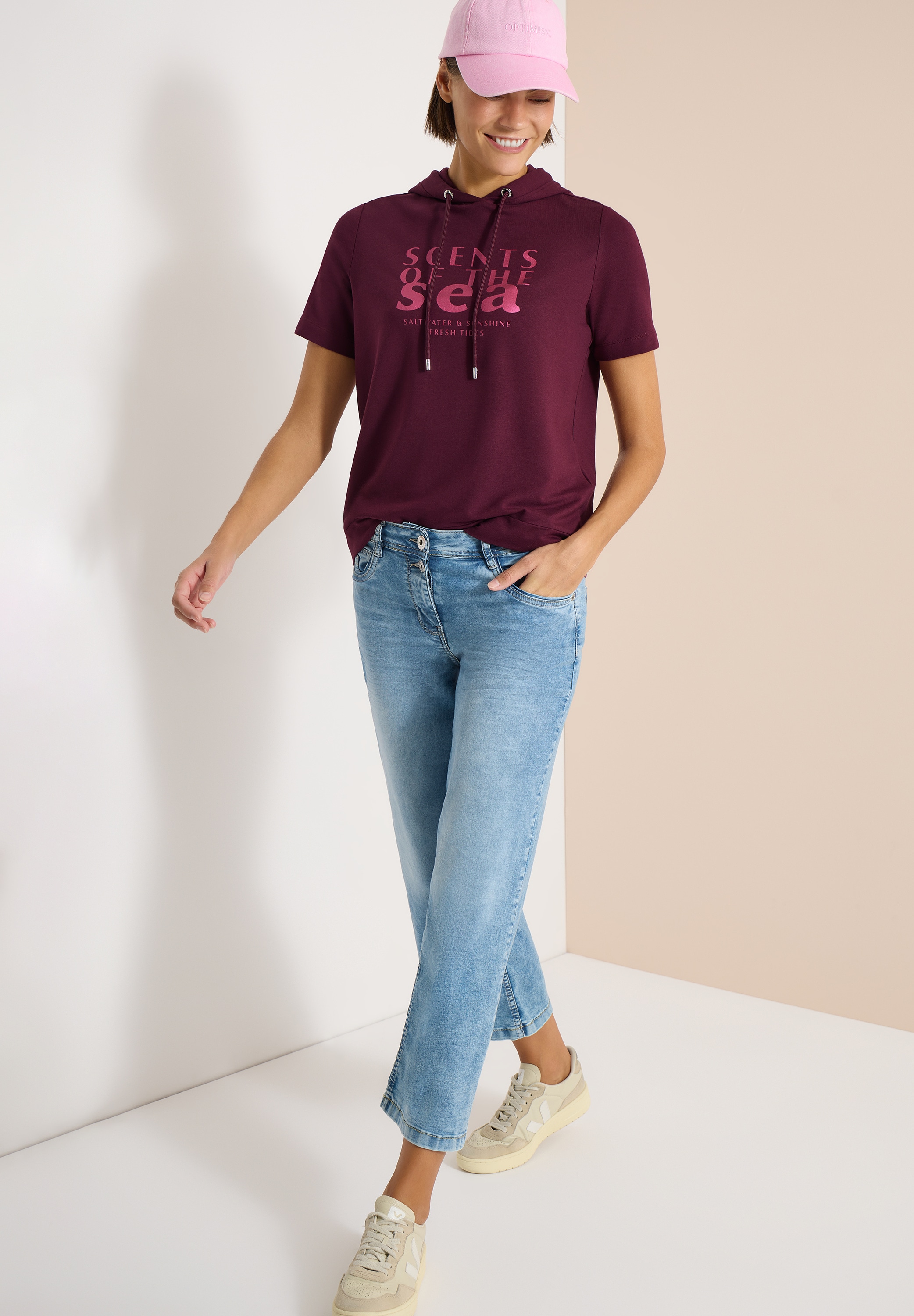 Cecil Kapuzenshirt mit Schriftzug