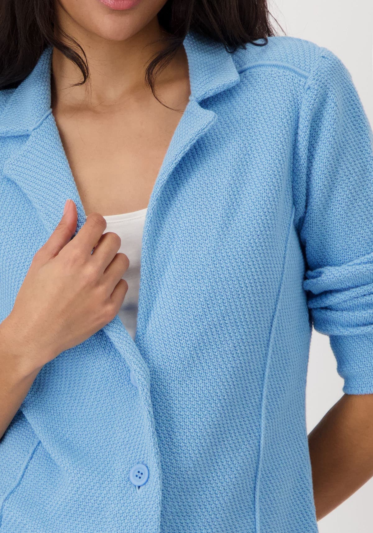 Monari Strickjacke, mit Reverskragen und Knöpfen
