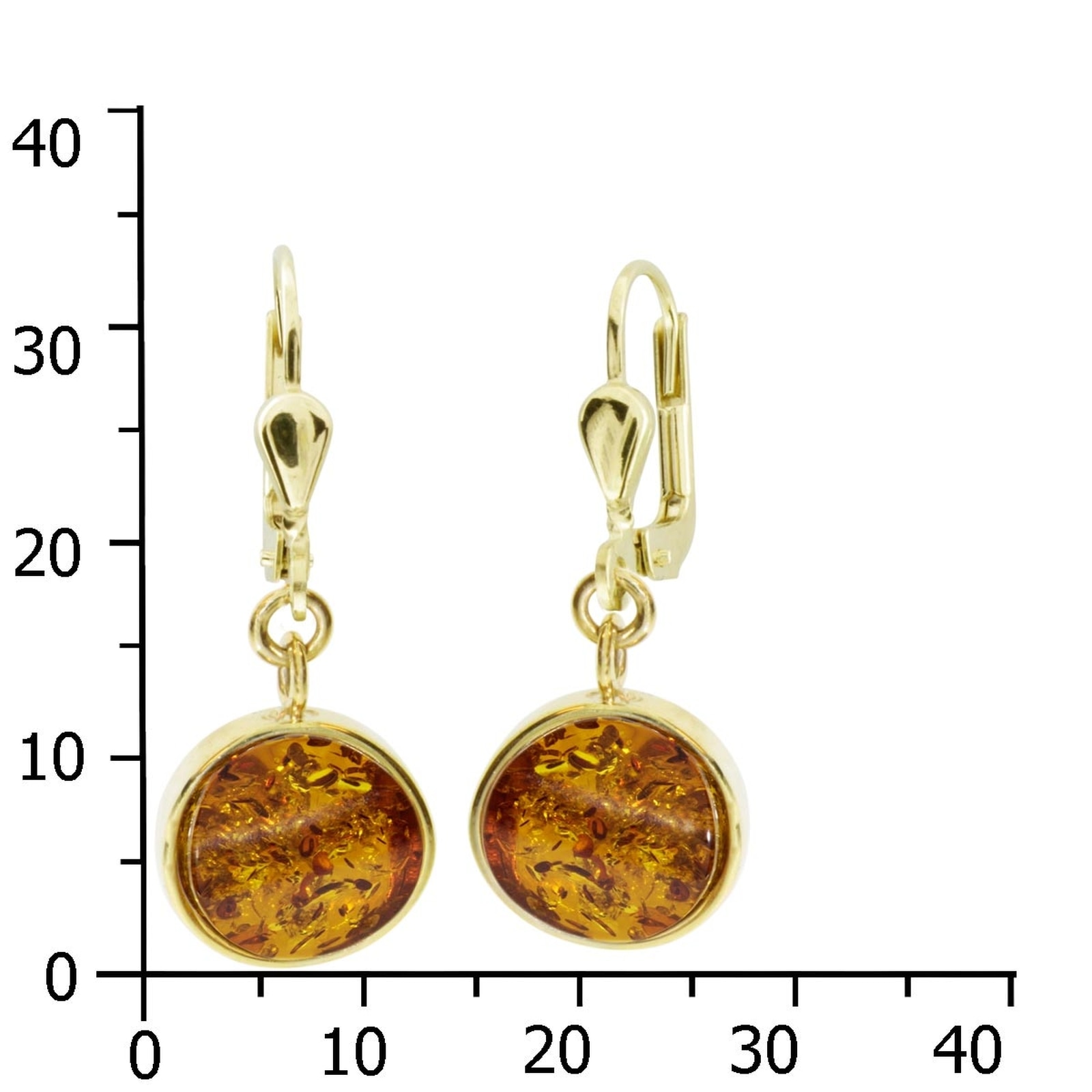 OSTSEE-SCHMUCK Paar Ohrhänger »- Classic 10 mm - Gold 333/000 - Bernstein«
