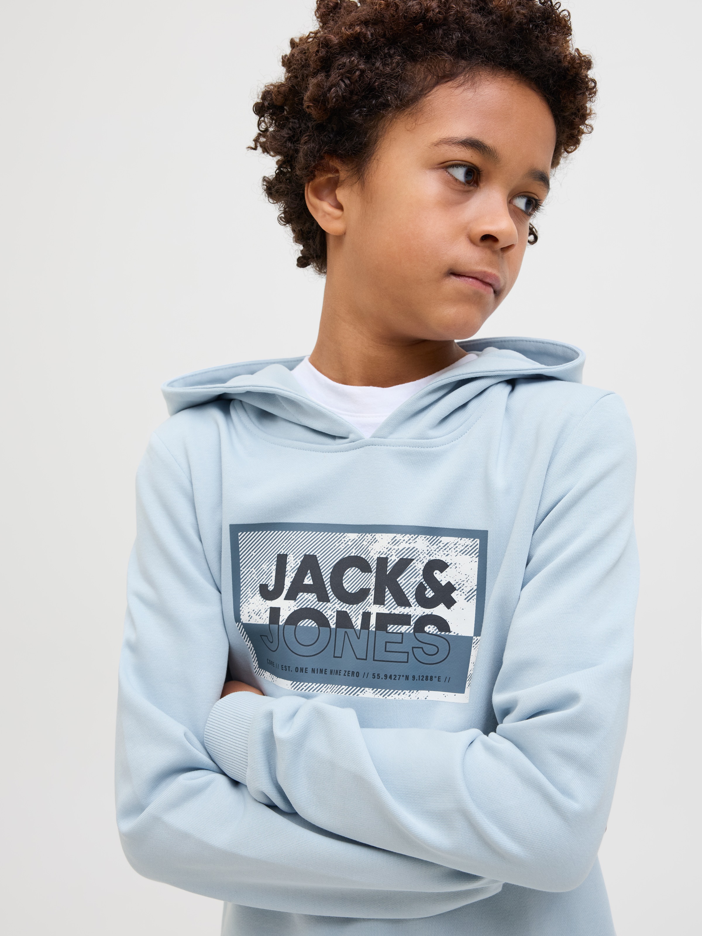 Jack & Jones Junior Hoodie »JCOLOGAN SS24 PRINT SWEAT HOOD SN JNR«