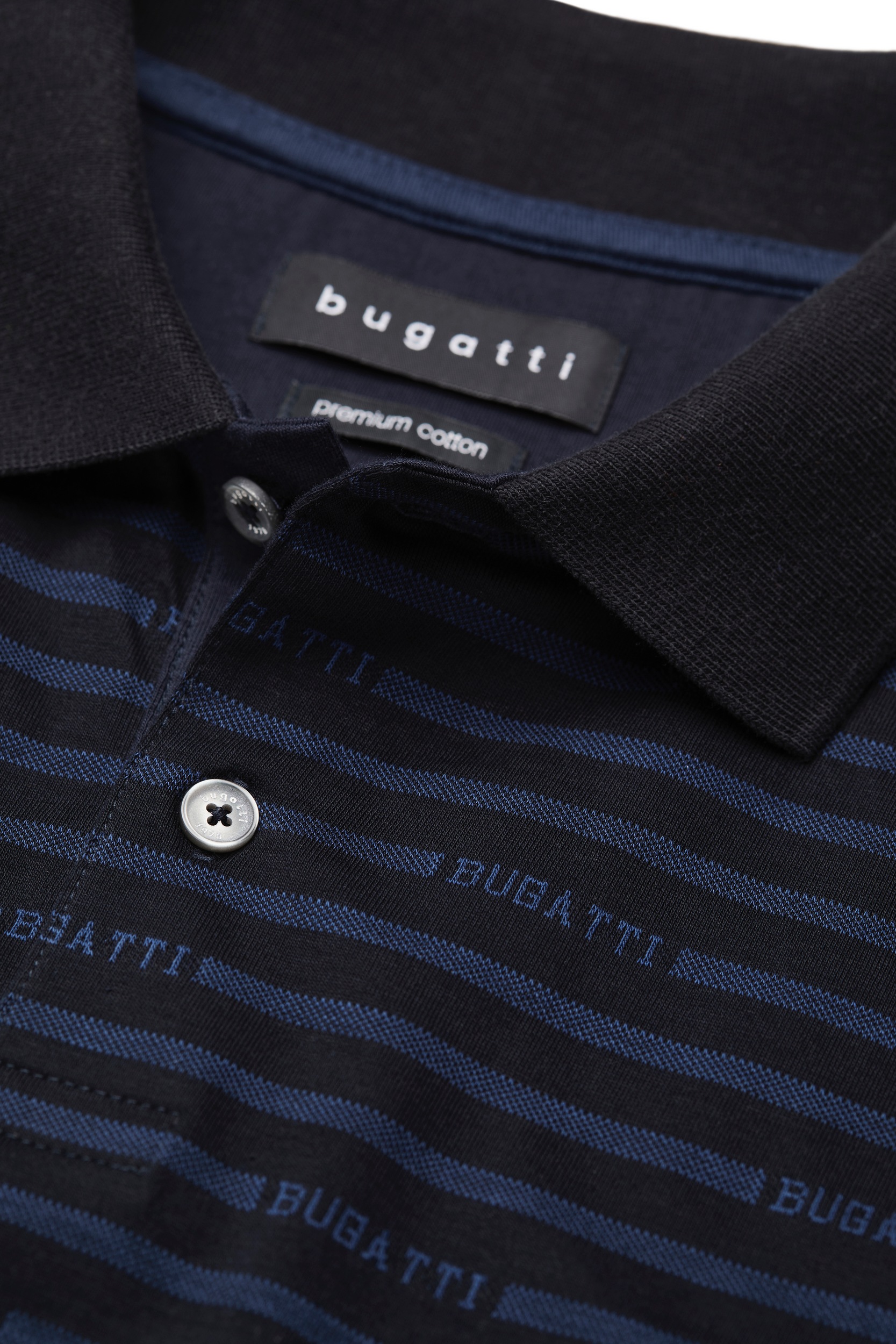 bugatti Poloshirt, mit Logo-Schriftzug