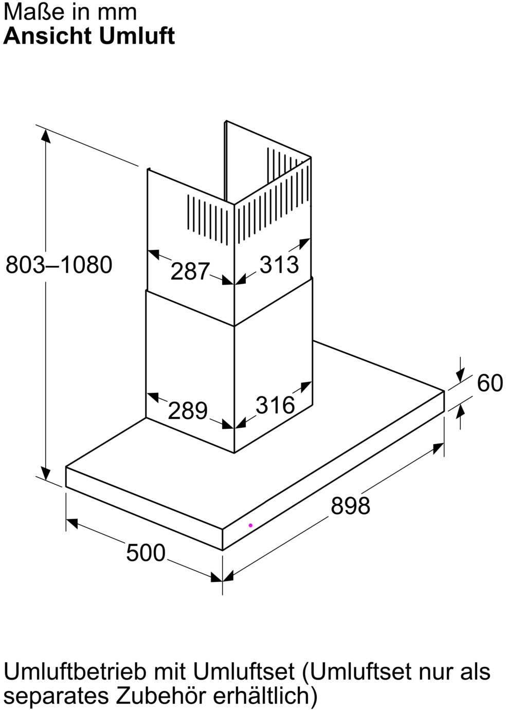 BOSCH Wandhaube »DWB95CC30« Serie Serie 4