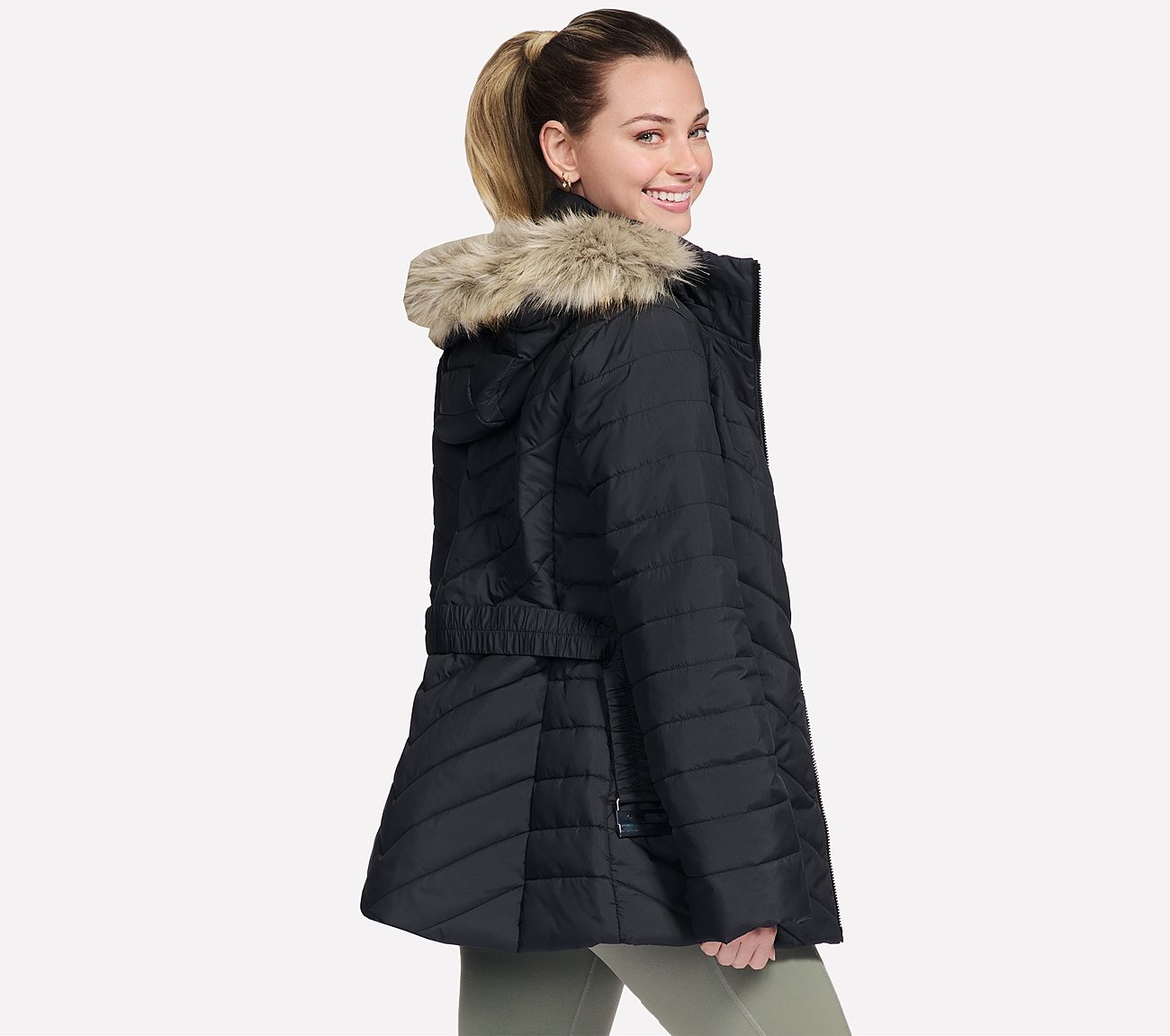 Skechers Winterjacke »ON-THE-GO BELTED PARKA« mit Kapuze